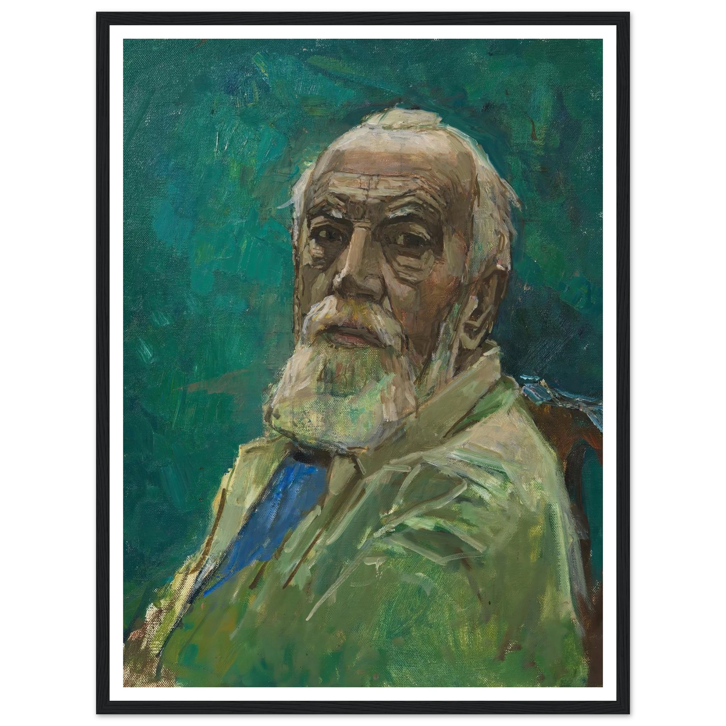 Selbstbildnis Carl Moll (1943) Art Print | Carl Moll - Framed Poster - 30x40 cm / 12x16″ - Black frame