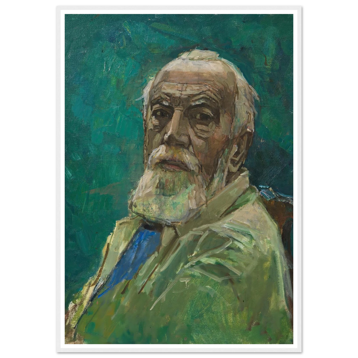 Selbstbildnis Carl Moll (1943) Art Print | Carl Moll - Framed Poster - 30x40 cm / 12x16″ - Black frame