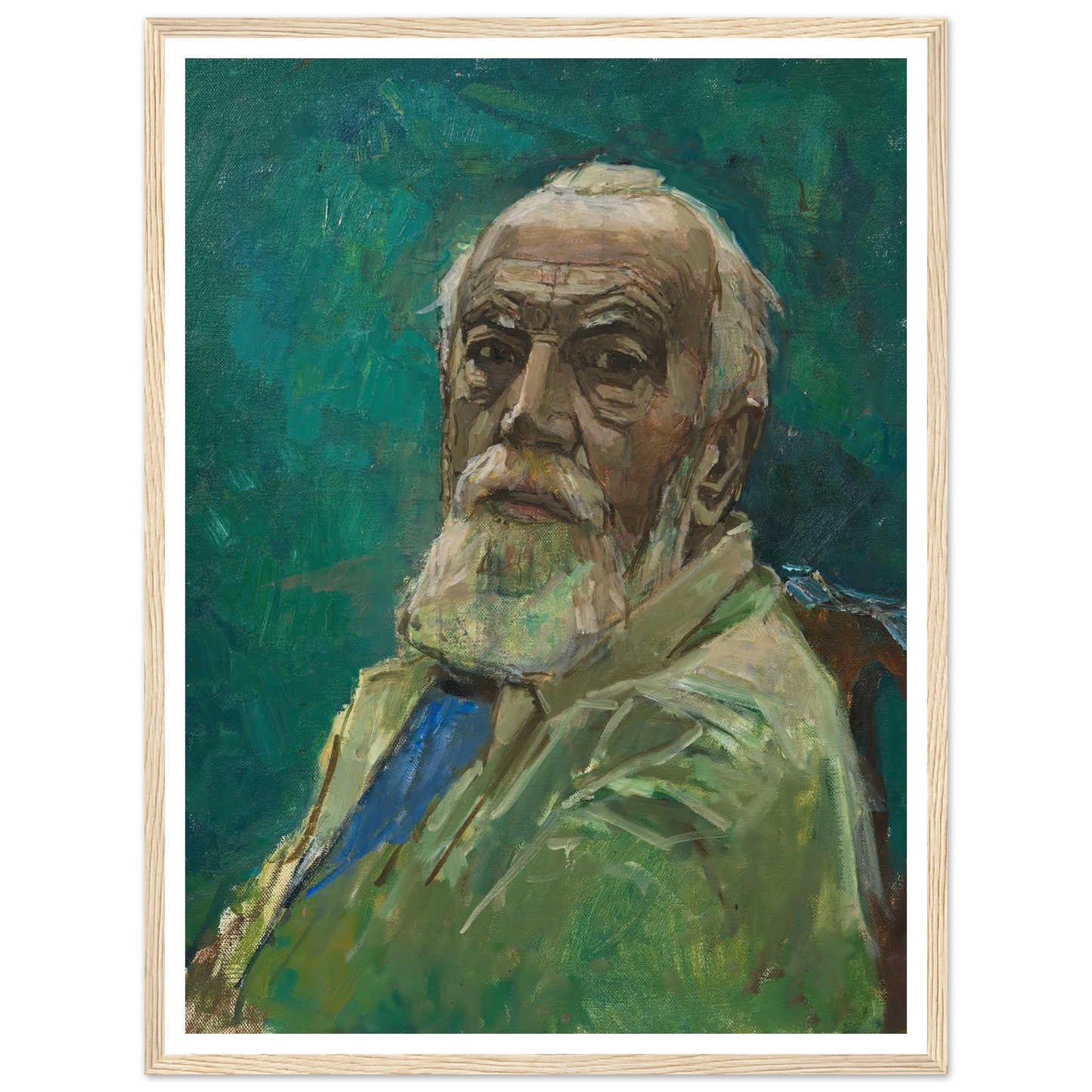 Selbstbildnis Carl Moll (1943) Art Print | Carl Moll - Framed Poster - 30x40 cm / 12x16″ - Black frame