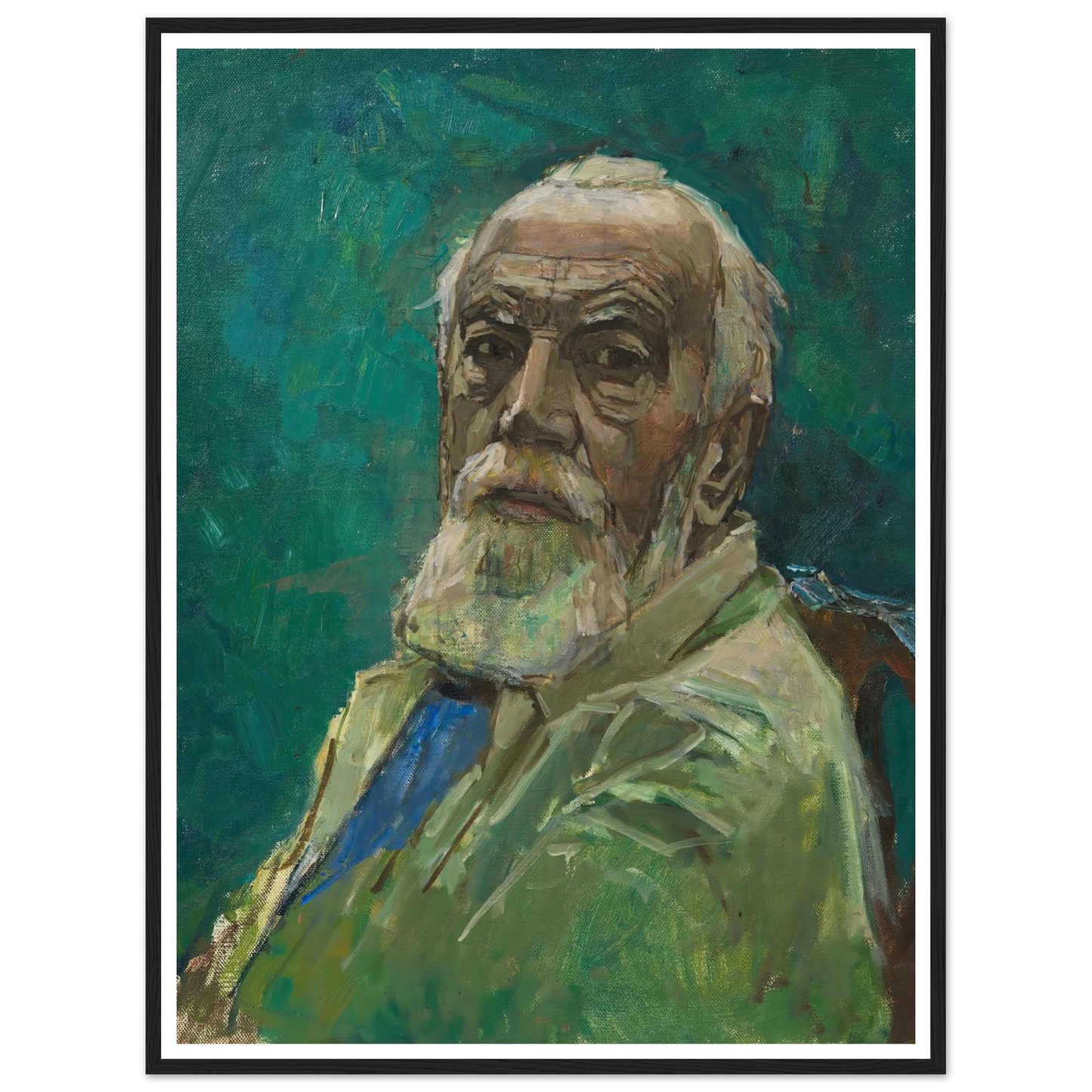 Selbstbildnis Carl Moll (1943) Art Print | Carl Moll - Framed Poster - 30x40 cm / 12x16″ - Black frame