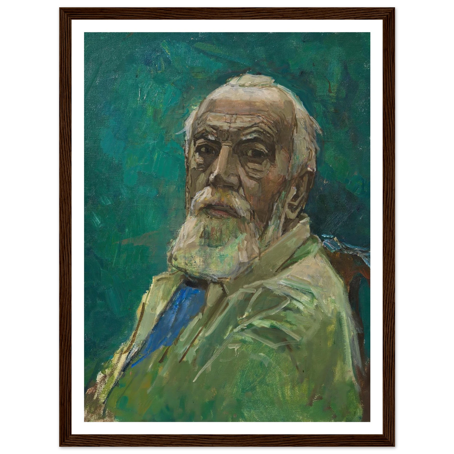 Selbstbildnis Carl Moll (1943) Art Print | Carl Moll - Framed Poster - 30x40 cm / 12x16″ - Black frame