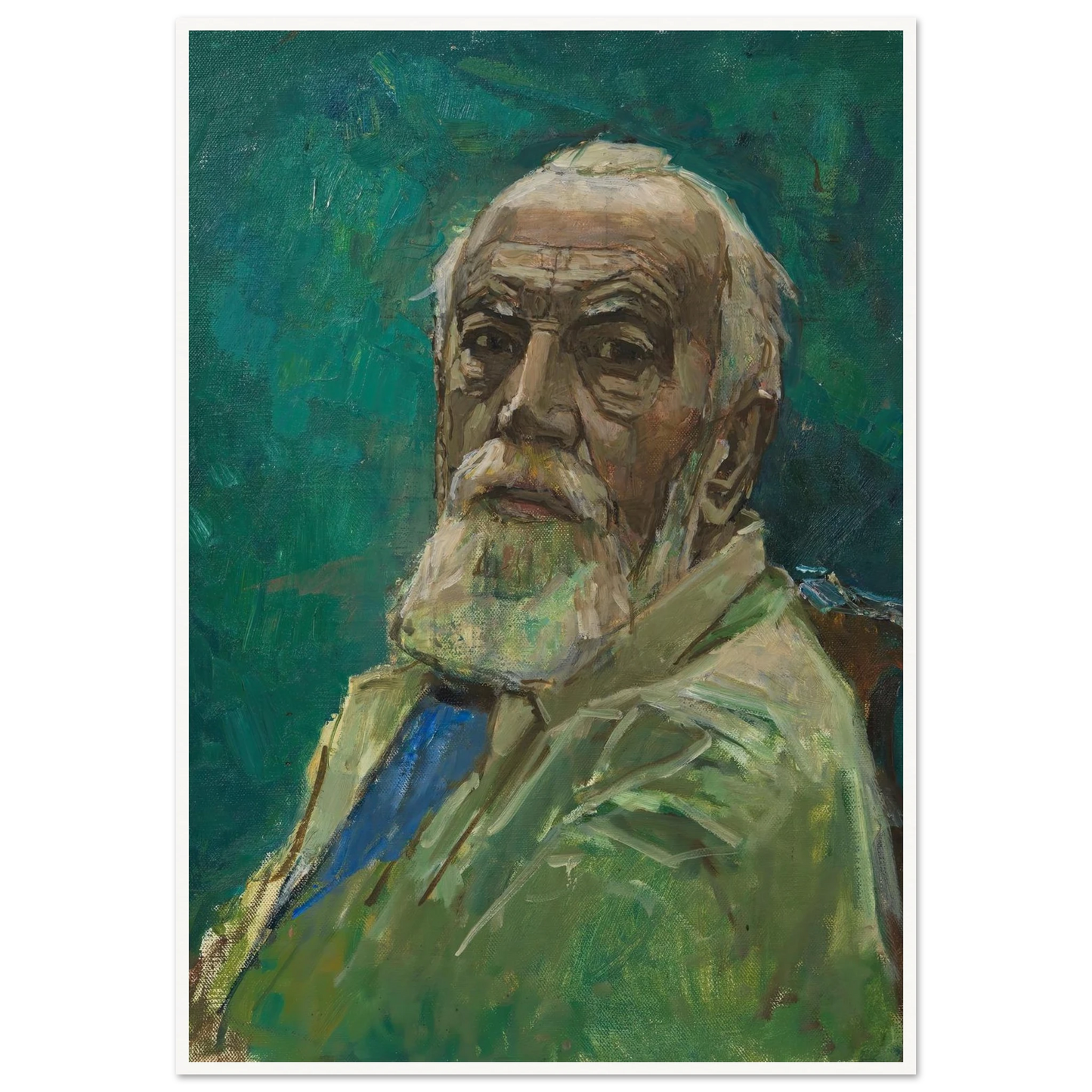 Selbstbildnis Carl Moll (1943) Art Print | Carl Moll - Framed Poster - 30x40 cm / 12x16″ - Black frame