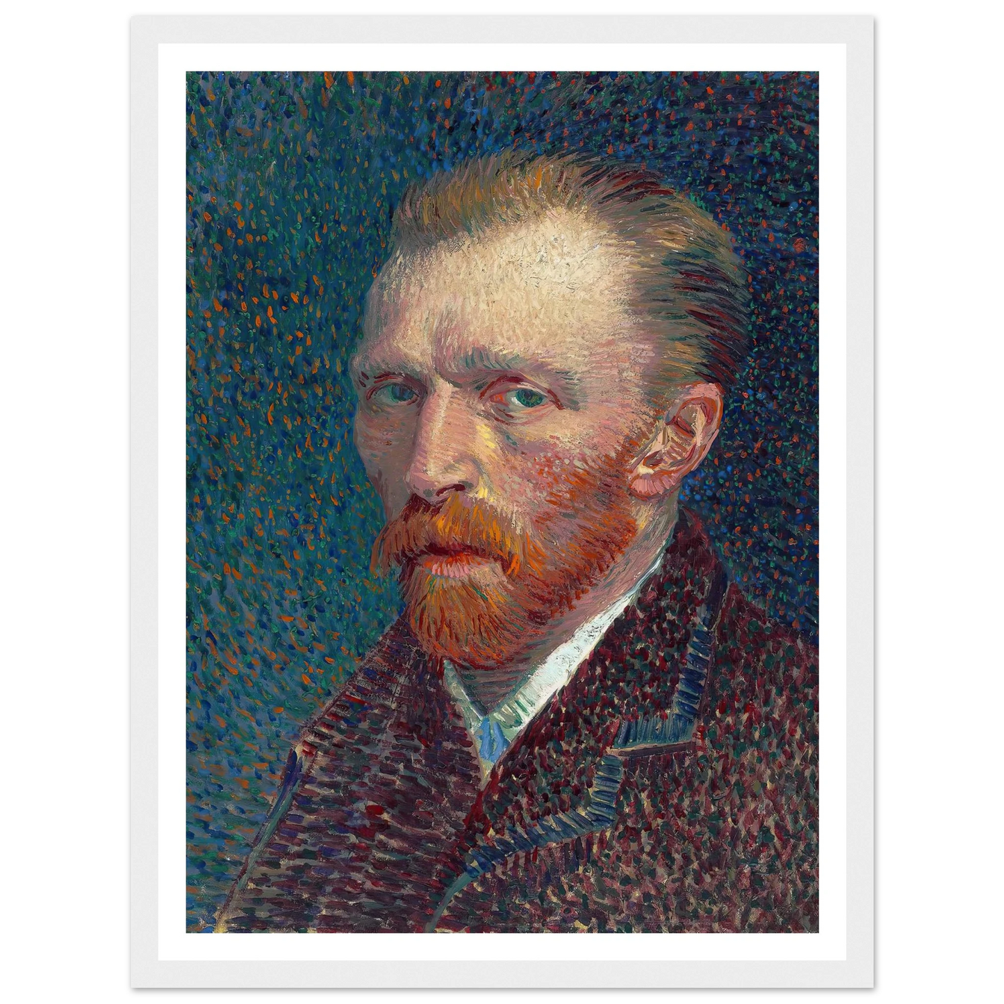 Self-Portrait (1887) Art Print | Vincent van Gogh - Framed Poster - 30x40 cm / 12x16″ - Black frame
