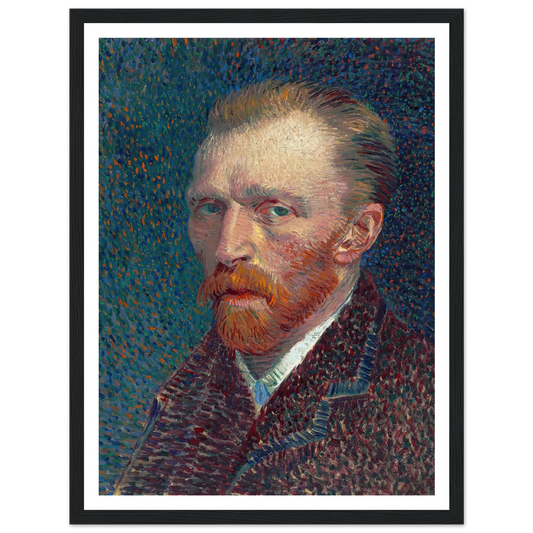 Self-Portrait (1887) Art Print | Vincent van Gogh - Framed Poster - 30x40 cm / 12x16″ - Black frame