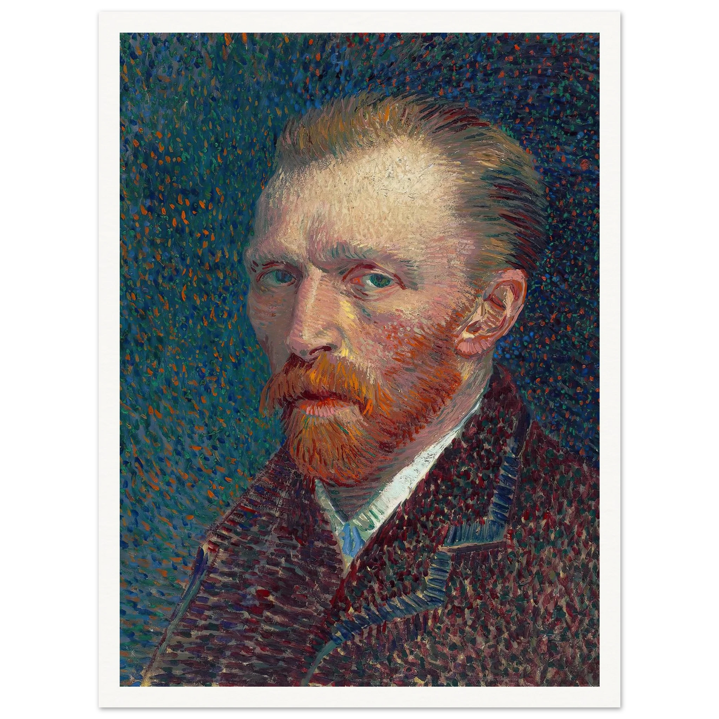 Self-Portrait (1887) Art Print | Vincent van Gogh - Framed Poster - 30x40 cm / 12x16″ - Black frame