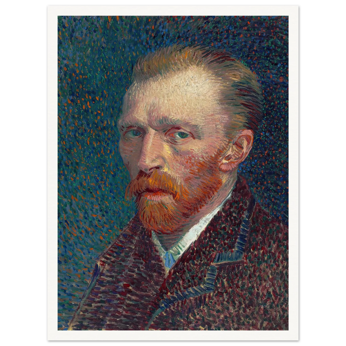 Self-Portrait (1887) Art Print | Vincent van Gogh - Framed Poster - 30x40 cm / 12x16″ - Black frame