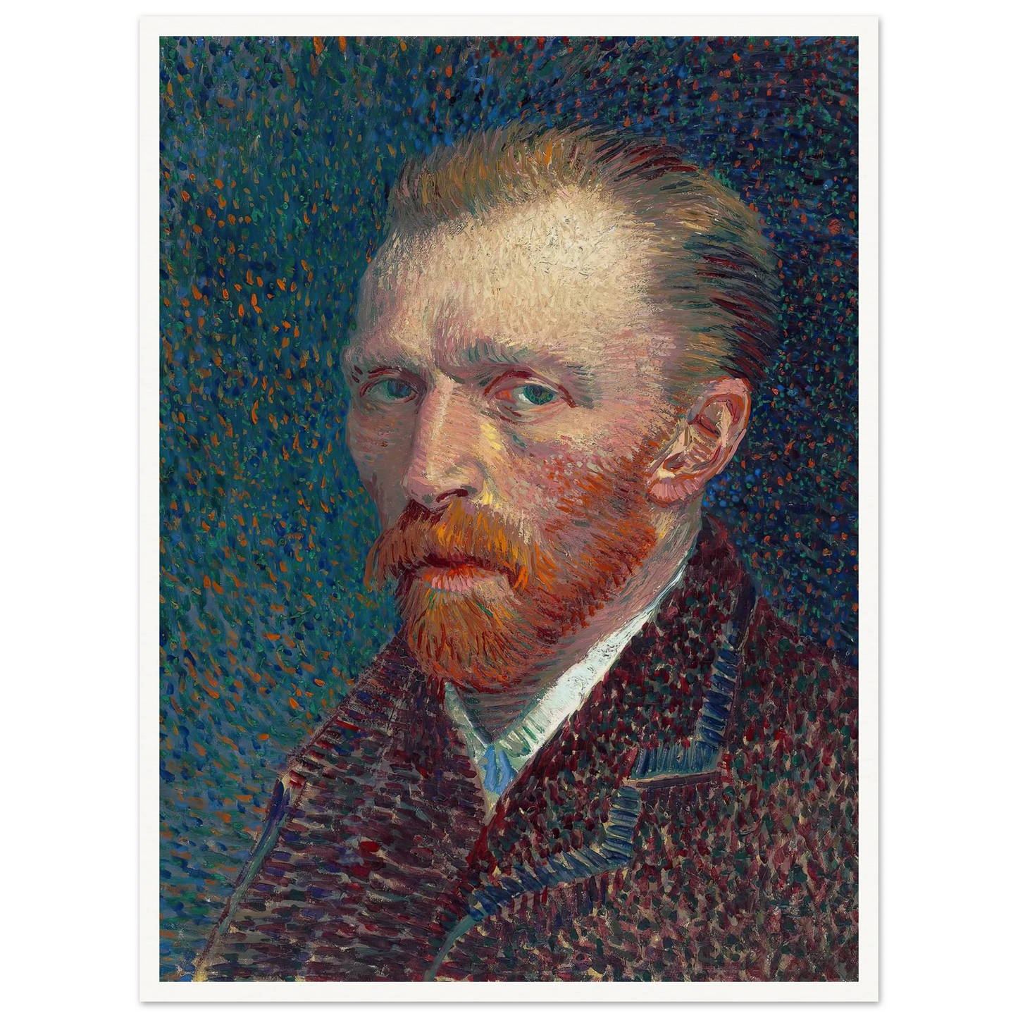 Self-Portrait (1887) Art Print | Vincent van Gogh - Framed Poster - 30x40 cm / 12x16″ - Black frame