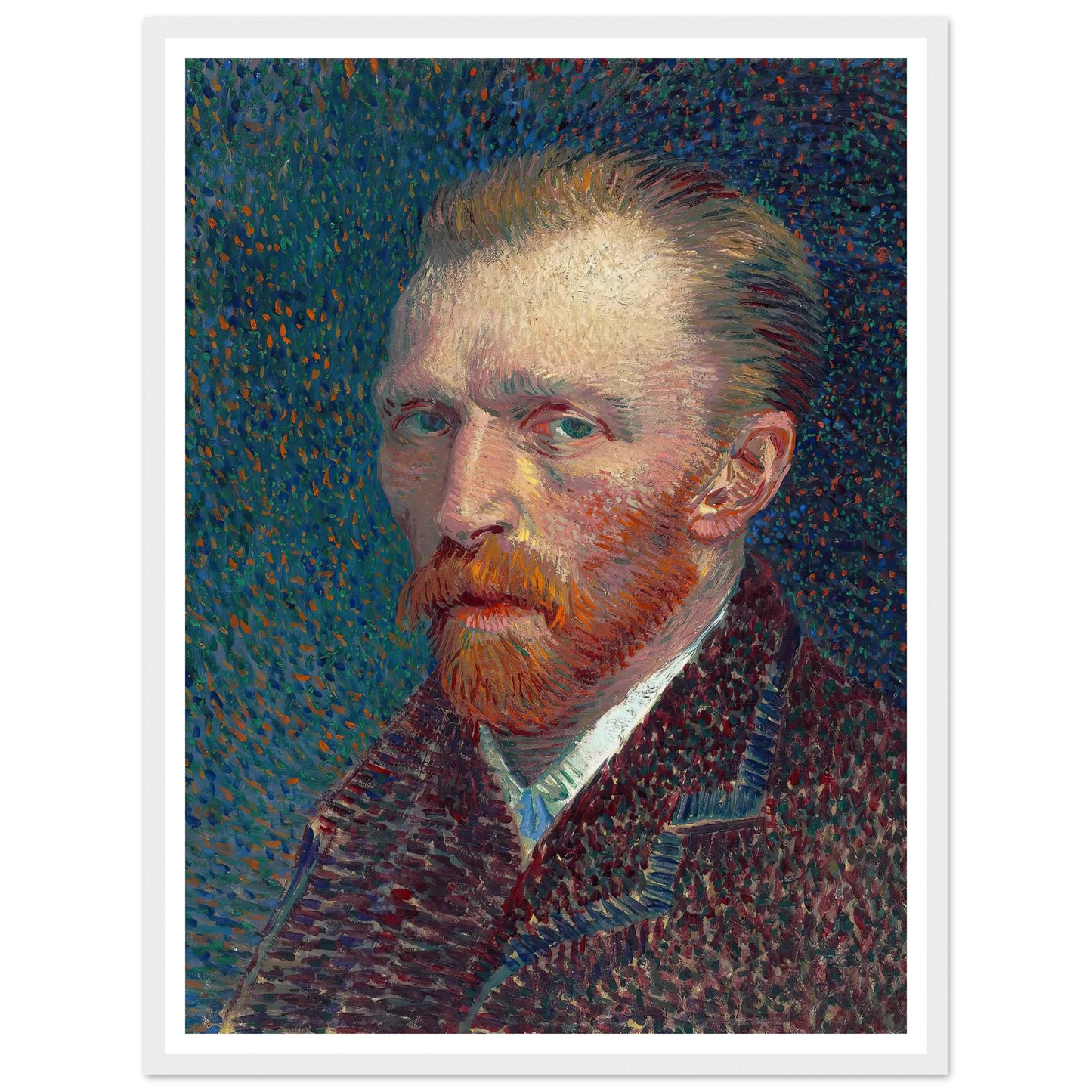 Self-Portrait (1887) Art Print | Vincent van Gogh - Framed Poster - 30x40 cm / 12x16″ - Black frame