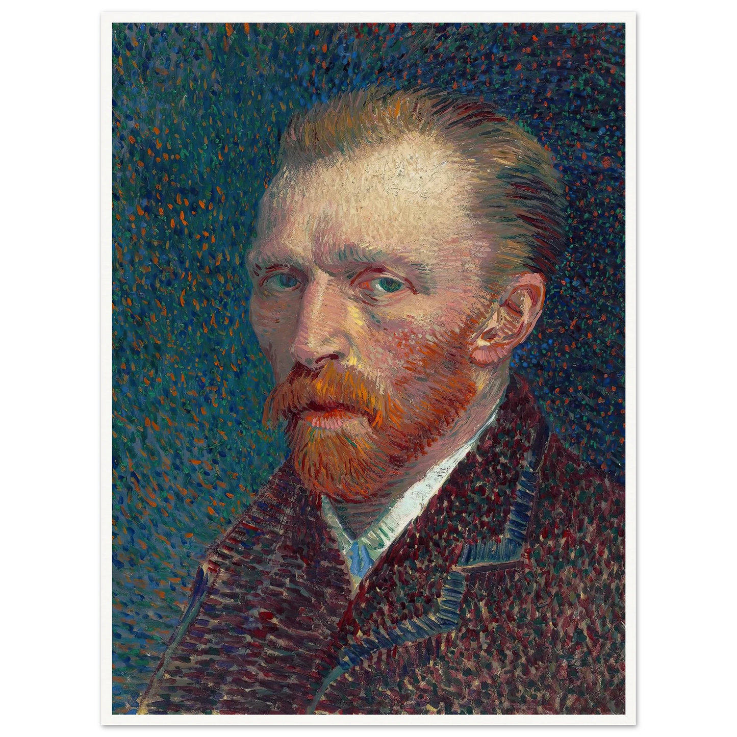 Self-Portrait (1887) Art Print | Vincent van Gogh - Framed Poster - 30x40 cm / 12x16″ - Black frame