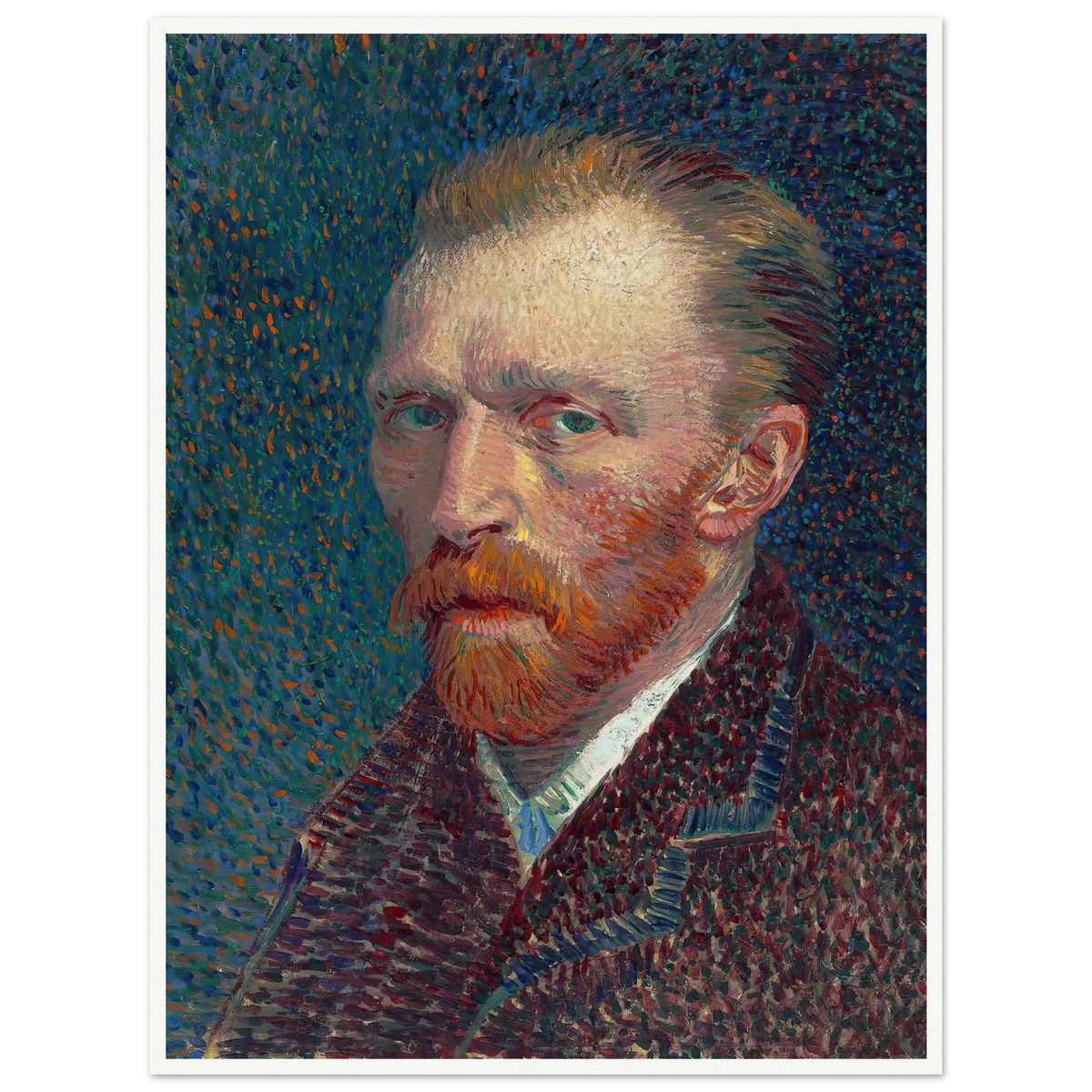 Self-Portrait (1887) Art Print | Vincent van Gogh - Framed Poster - 30x40 cm / 12x16″ - Black frame