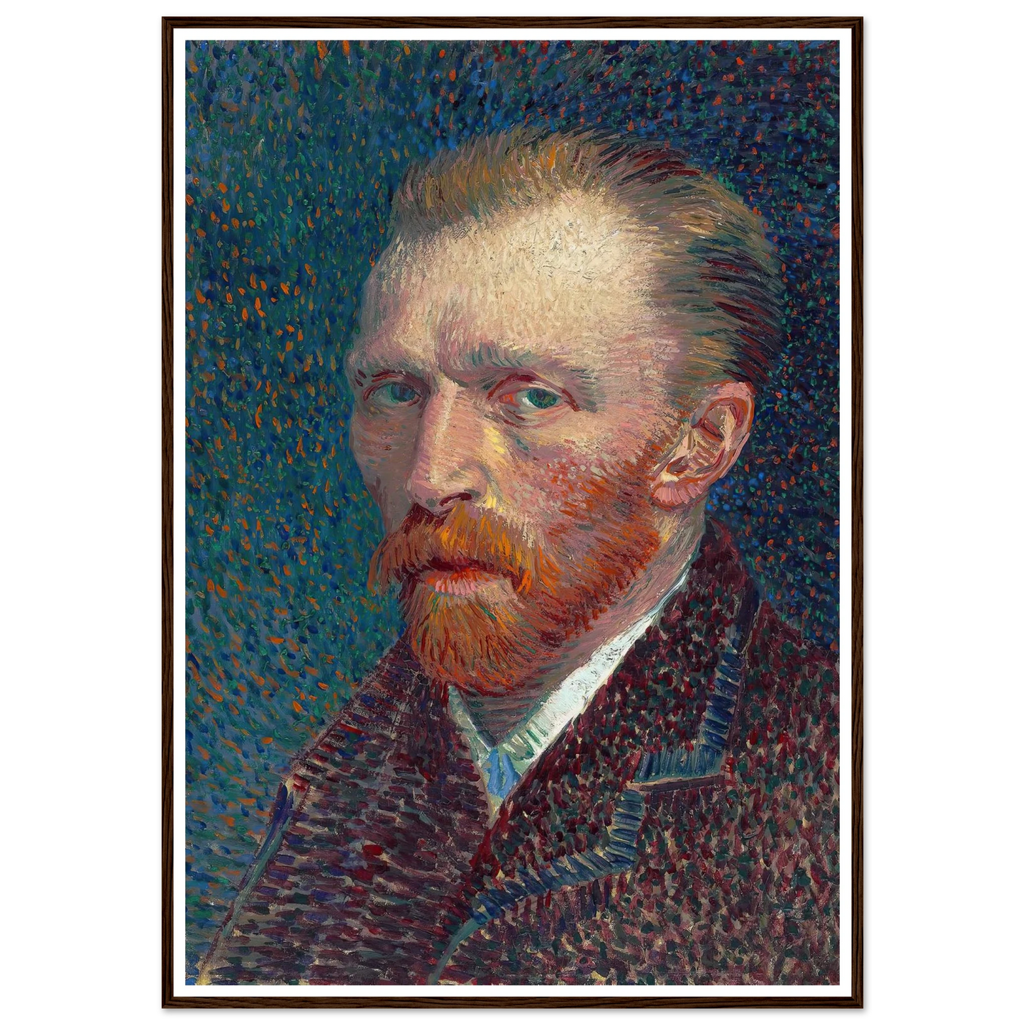 Self-Portrait (1887) Art Print | Vincent van Gogh - Framed Poster - 30x40 cm / 12x16″ - Black frame