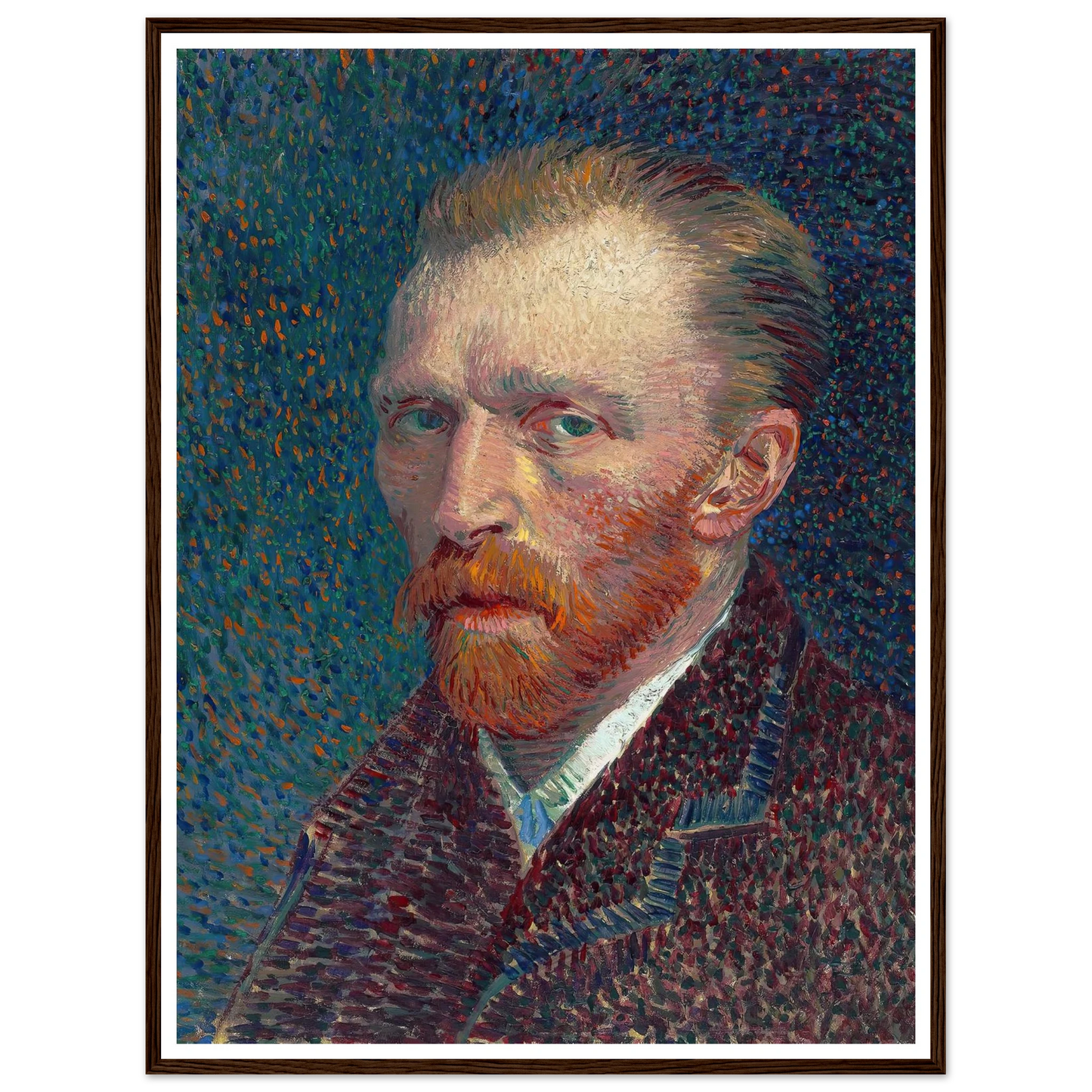 Self-Portrait (1887) Art Print | Vincent van Gogh - Framed Poster - 30x40 cm / 12x16″ - Black frame