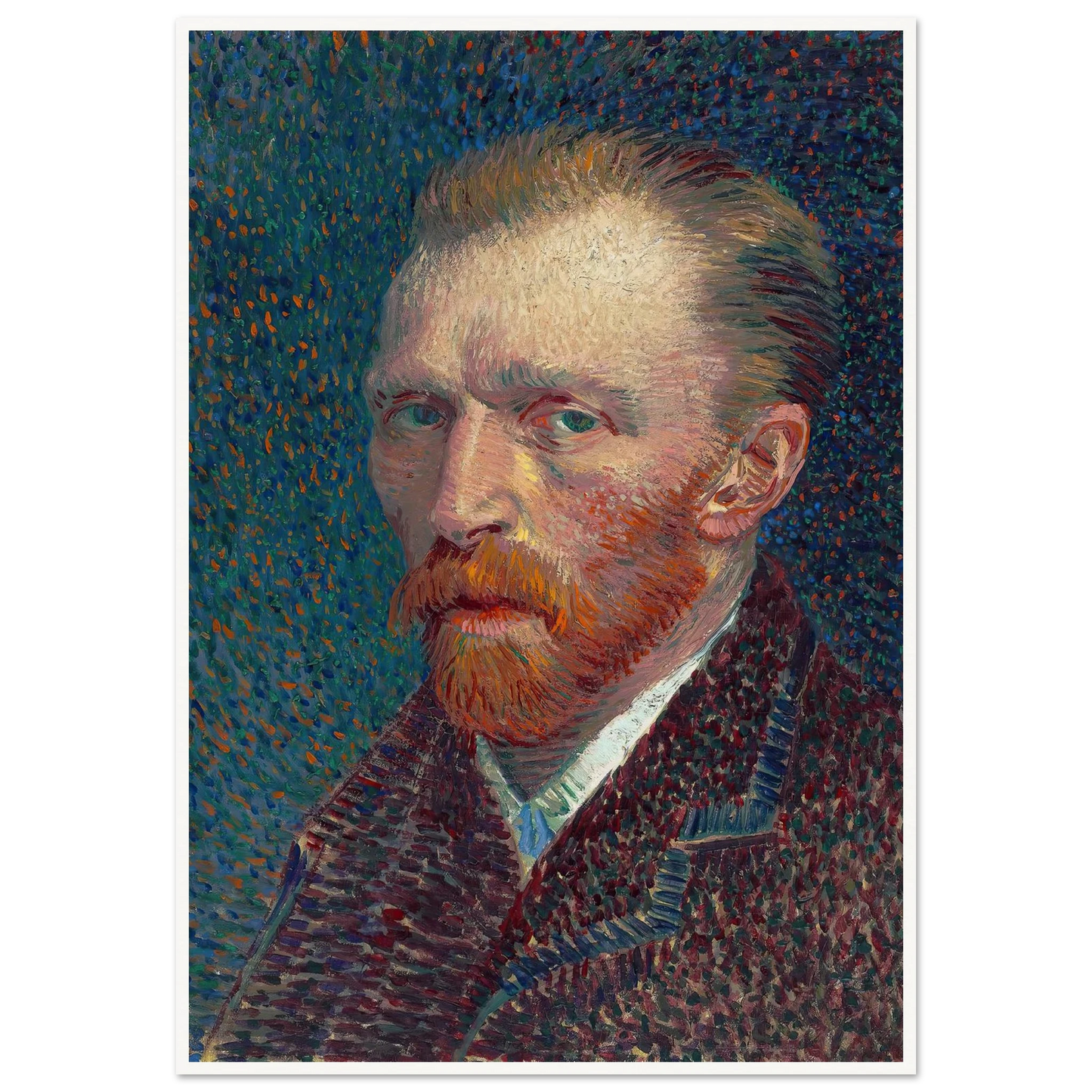 Self-Portrait (1887) Art Print | Vincent van Gogh - Framed Poster - 30x40 cm / 12x16″ - Black frame