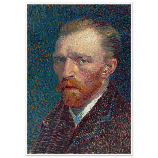 Self-Portrait (1887) Art Print | Vincent van Gogh - Framed Poster - 30x40 cm / 12x16″ - Black frame