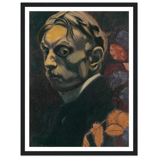 Self Portrait (1915) Art Print | Leon Spilliaert - Framed Poster - 30x40 cm / 12x16″ - Black frame