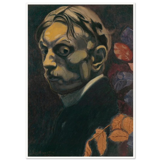 Self Portrait (1915) Art Print | Leon Spilliaert - Framed Poster - 30x40 cm / 12x16″ - Black frame