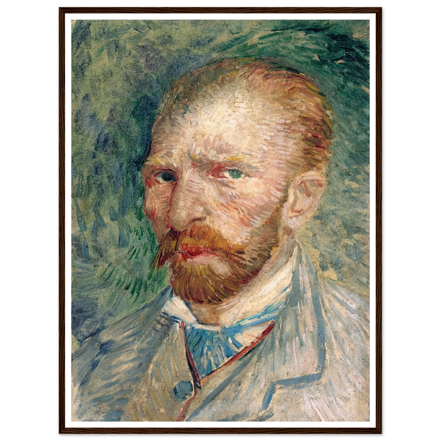 Self-Portrait Art Print | Vincent van Gogh - Framed Poster - 30x40 cm / 12x16″ - Black frame