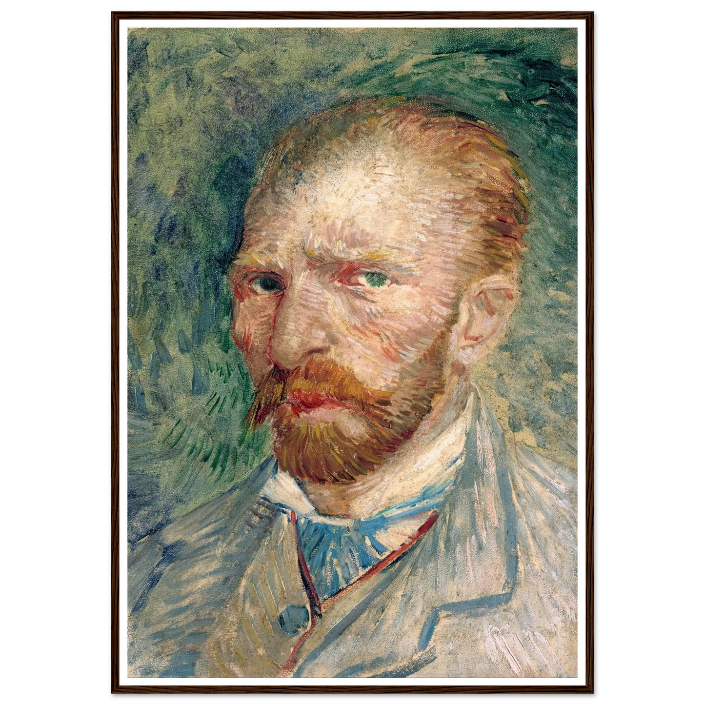 Self-Portrait Art Print | Vincent van Gogh - Framed Poster - 30x40 cm / 12x16″ - Black frame