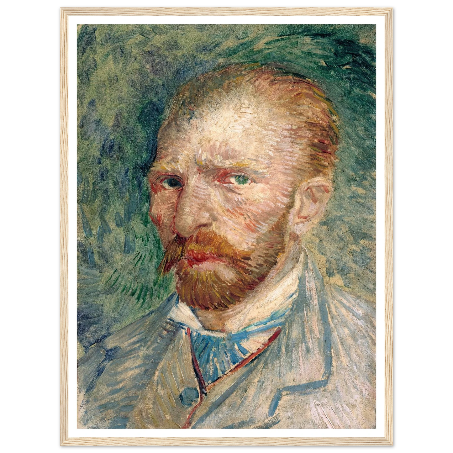 Self-Portrait Art Print | Vincent van Gogh - Framed Poster - 30x40 cm / 12x16″ - Black frame