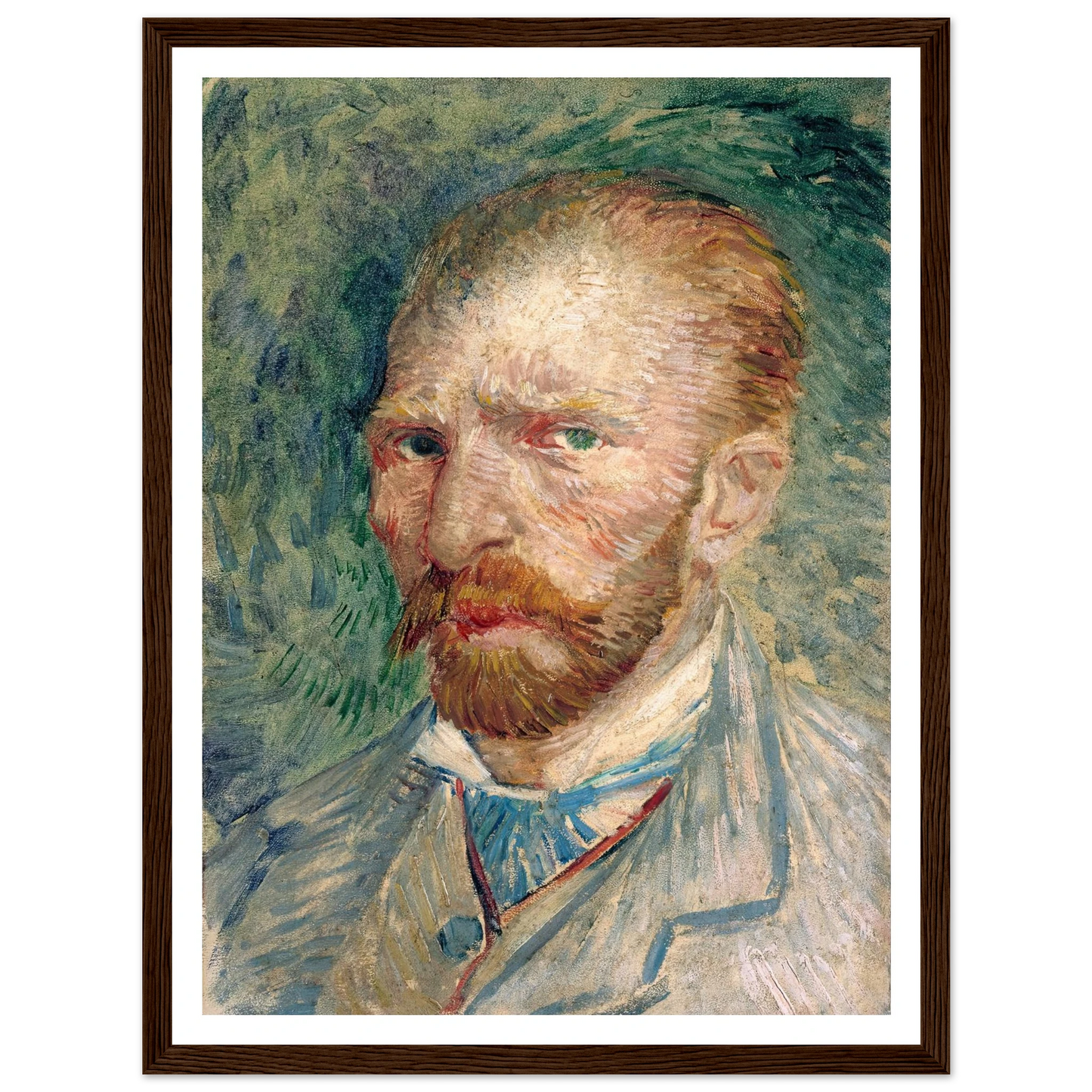 Self-Portrait Art Print | Vincent van Gogh - Framed Poster - 30x40 cm / 12x16″ - Black frame