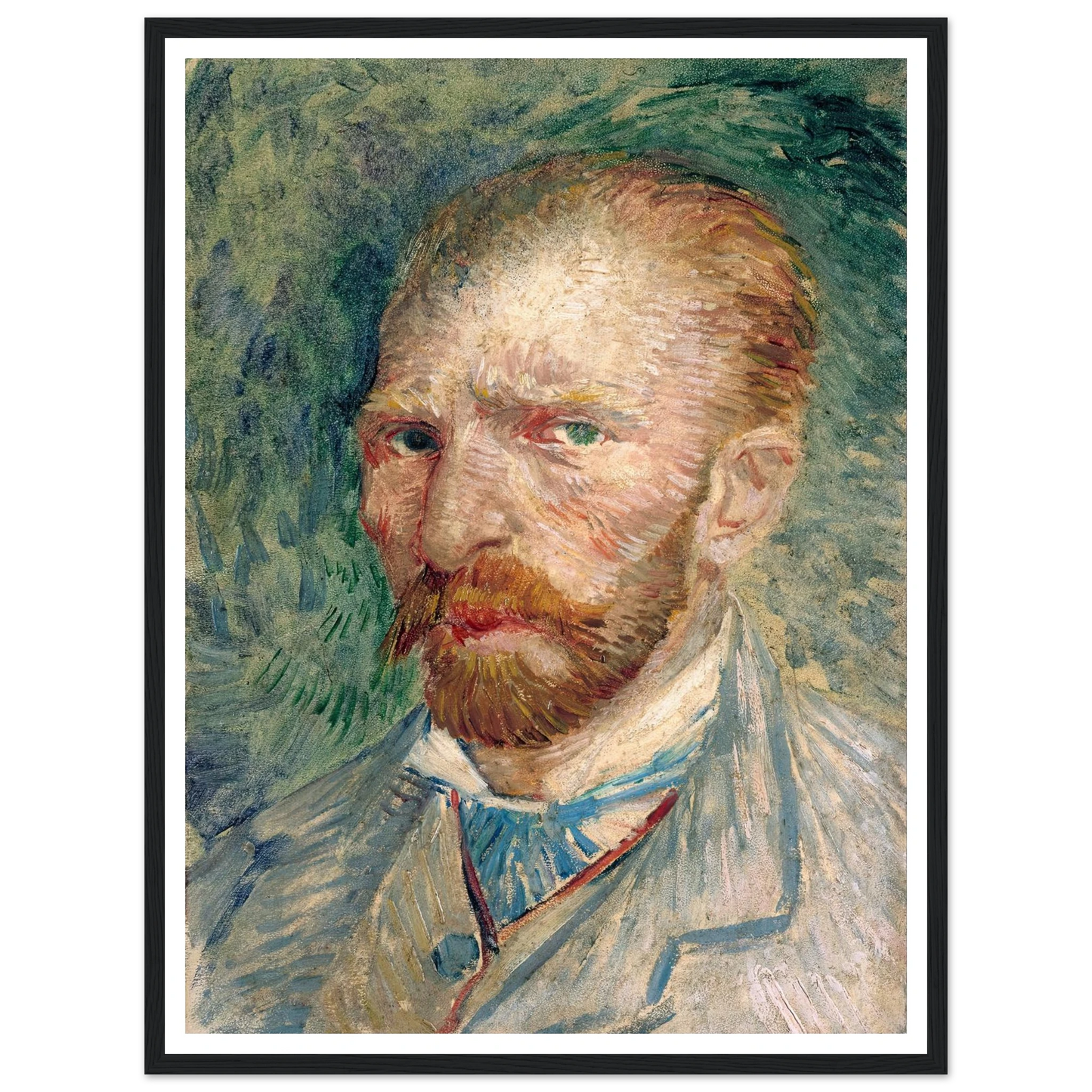 Self-Portrait Art Print | Vincent van Gogh - Framed Poster - 30x40 cm / 12x16″ - Black frame