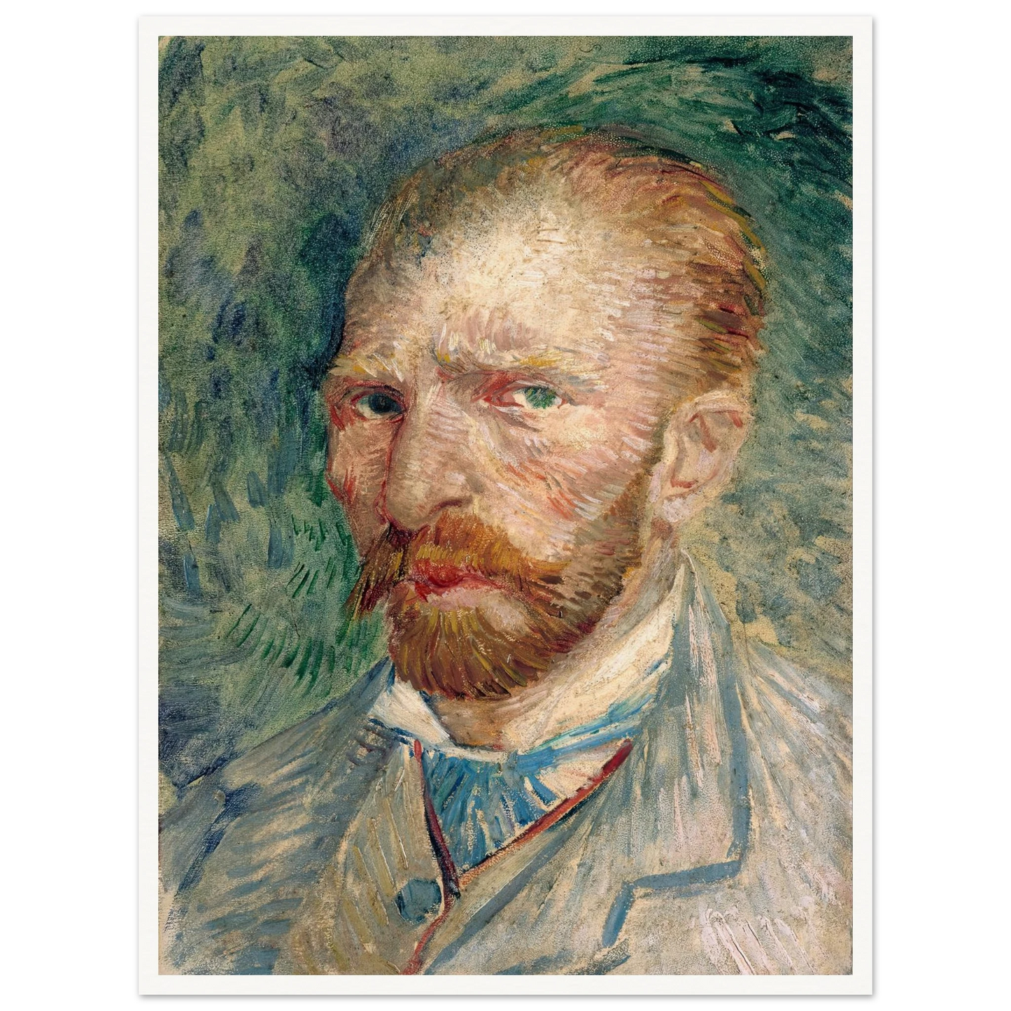 Self-Portrait Art Print | Vincent van Gogh - Framed Poster - 30x40 cm / 12x16″ - Black frame