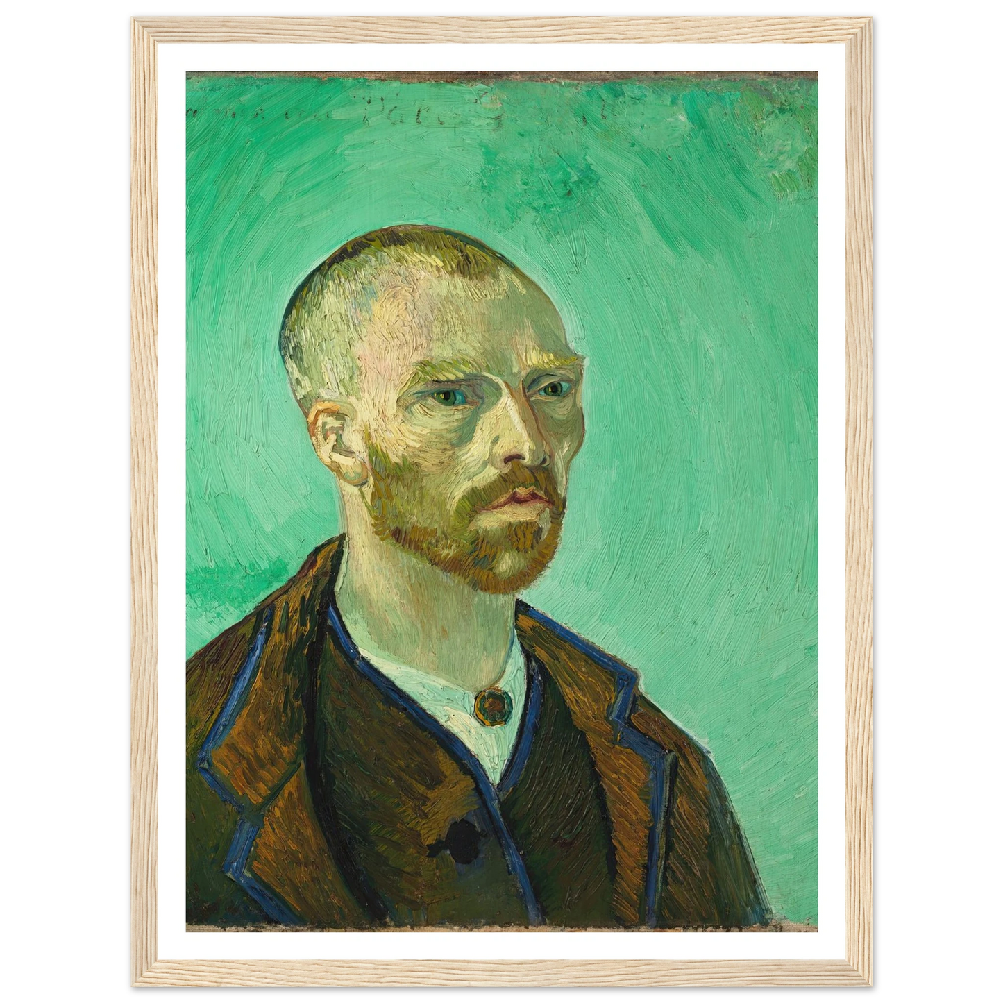 Self Portrait (dedicated to Paul Gauguin) (1888) Art Print | Vincent van Gogh - Framed Poster - 30x40 cm / 12x16″ - Black frame