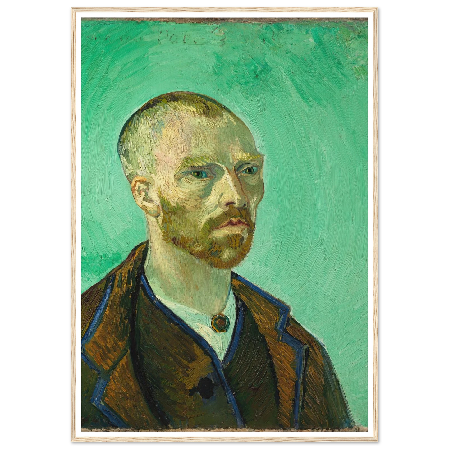 Self Portrait (dedicated to Paul Gauguin) (1888) Art Print | Vincent van Gogh - Framed Poster - 30x40 cm / 12x16″ - Black frame
