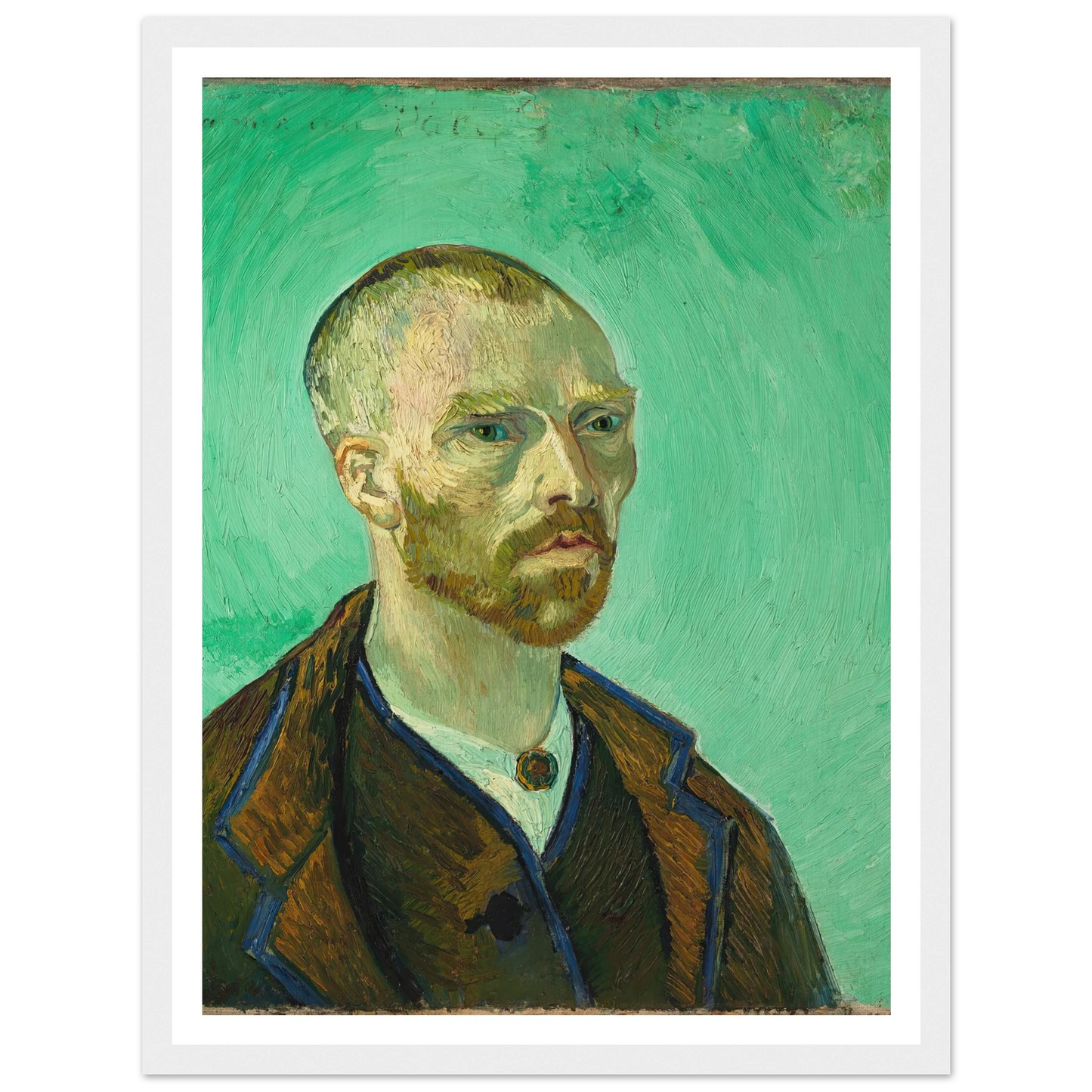 Self Portrait (dedicated to Paul Gauguin) (1888) Art Print | Vincent van Gogh - Framed Poster - 30x40 cm / 12x16″ - Black frame