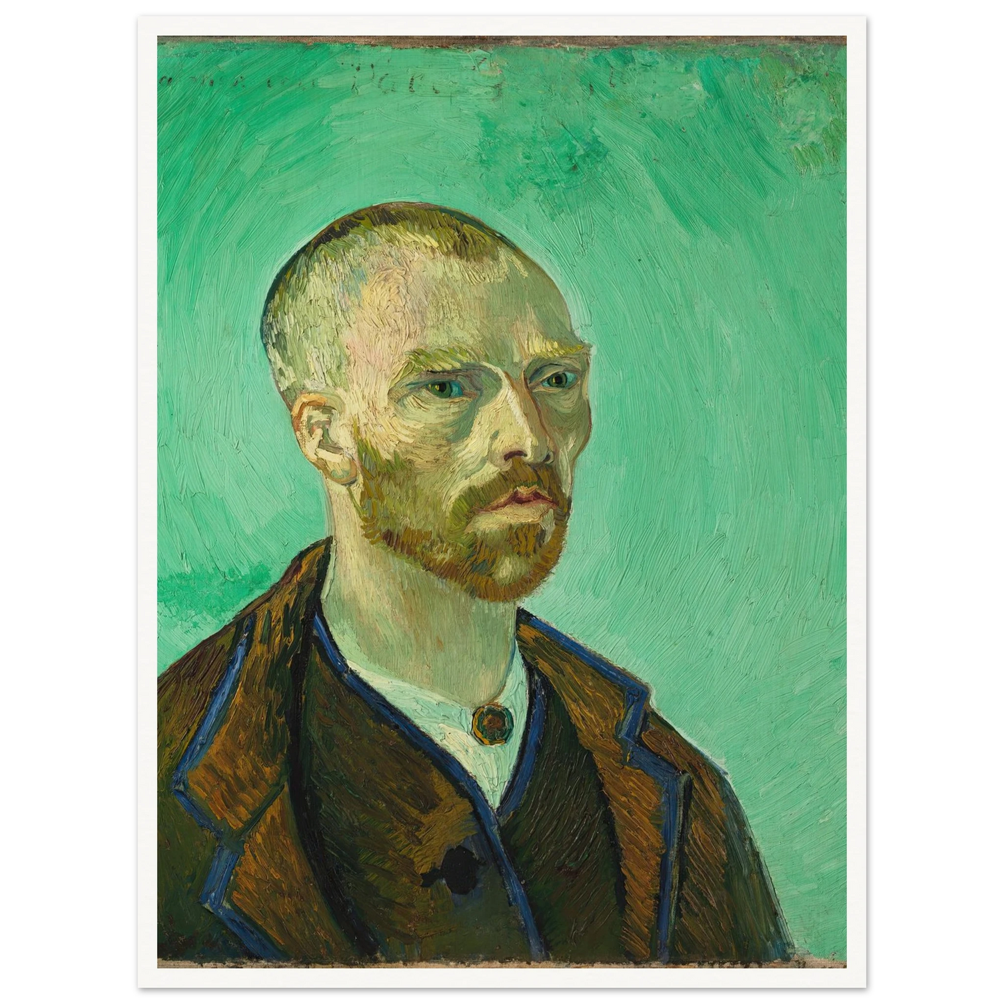 Self Portrait (dedicated to Paul Gauguin) (1888) Art Print | Vincent van Gogh - Framed Poster - 30x40 cm / 12x16″ - Black frame