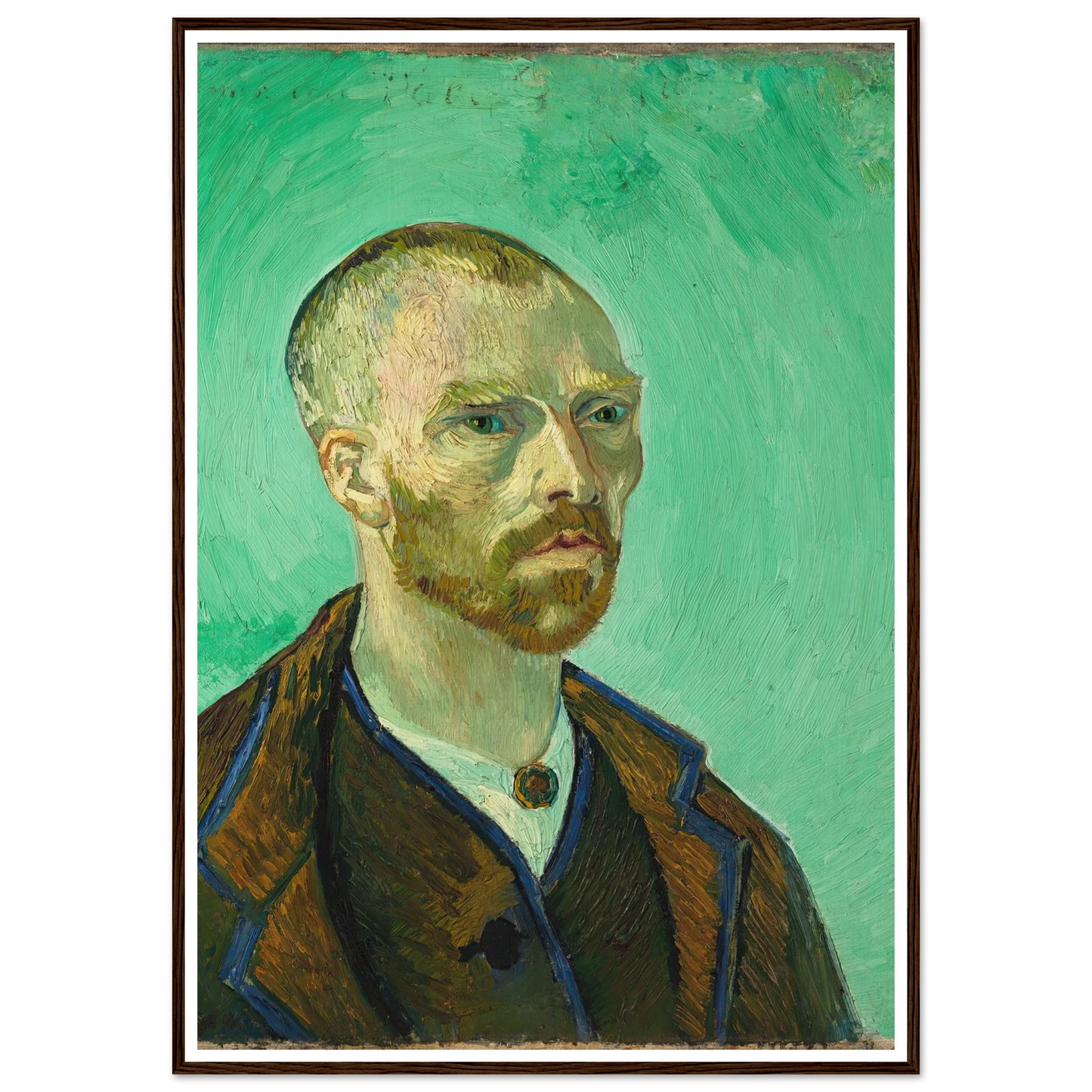 Self Portrait (dedicated to Paul Gauguin) (1888) Art Print | Vincent van Gogh - Framed Poster - 30x40 cm / 12x16″ - Black frame