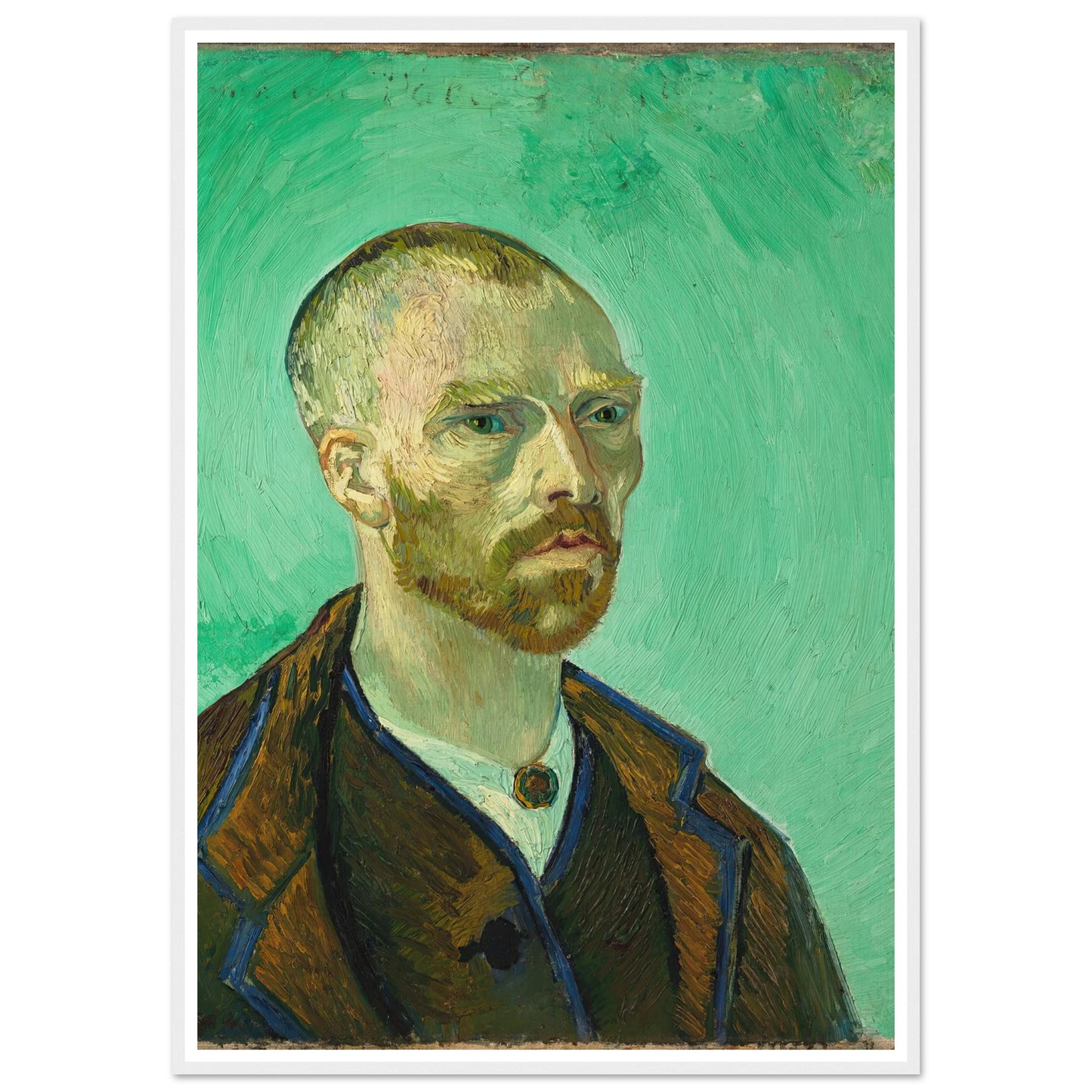 Self Portrait (dedicated to Paul Gauguin) (1888) Art Print | Vincent van Gogh - Framed Poster - 30x40 cm / 12x16″ - Black frame