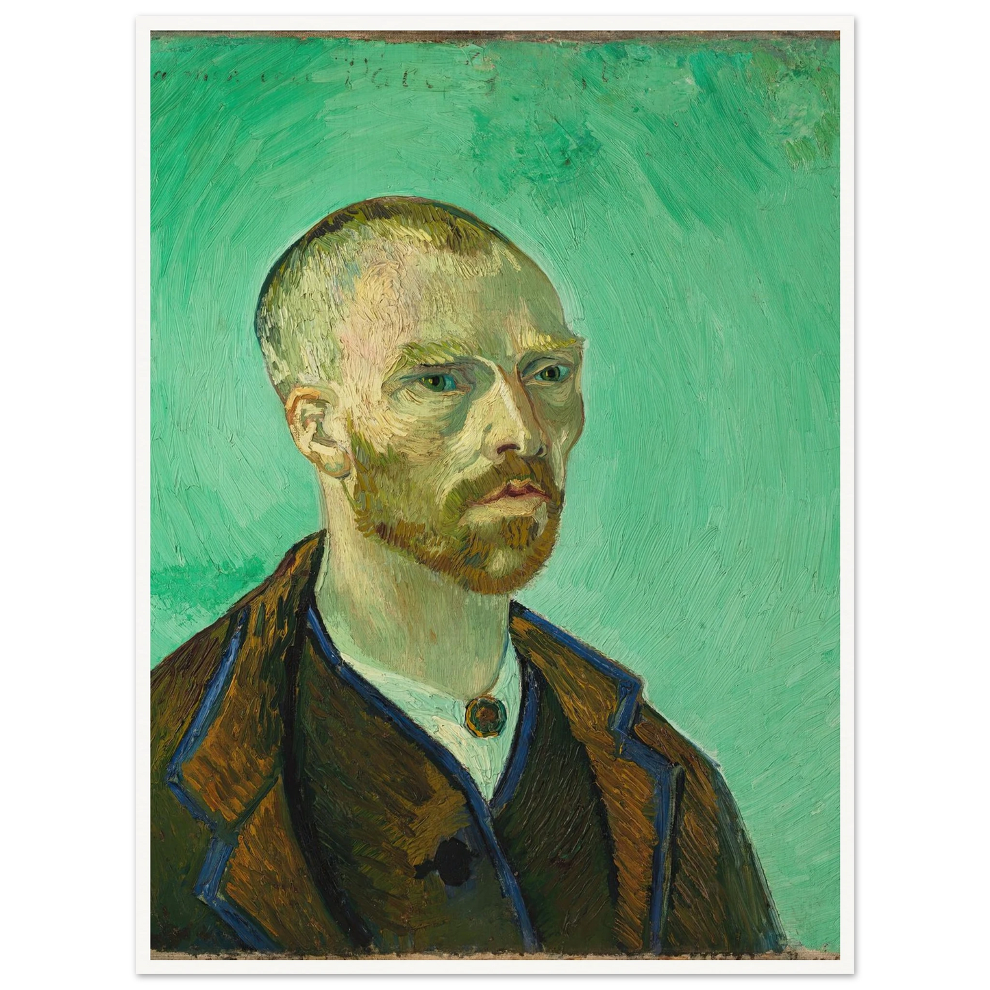 Self Portrait (dedicated to Paul Gauguin) (1888) Art Print | Vincent van Gogh - Framed Poster - 30x40 cm / 12x16″ - Black frame