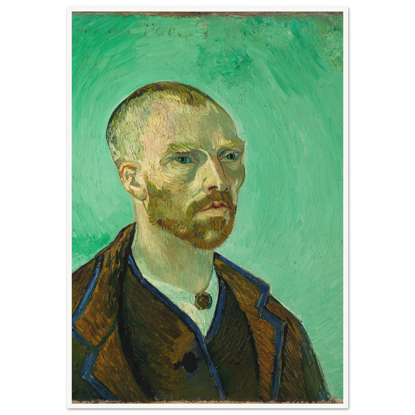 Self Portrait (dedicated to Paul Gauguin) (1888) Art Print | Vincent van Gogh - Framed Poster - 30x40 cm / 12x16″ - Black frame