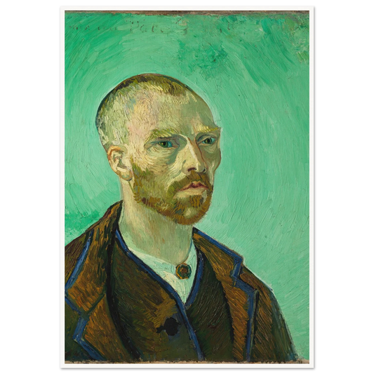 Self Portrait (dedicated to Paul Gauguin) (1888) Art Print | Vincent van Gogh - Framed Poster - 30x40 cm / 12x16″ - Black frame