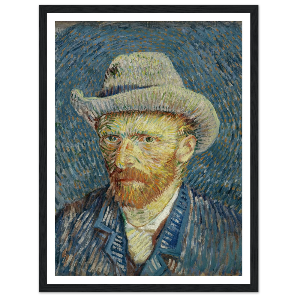 Self-portrait with grey felt hat (1887) Art Print | Vincent van Gogh –  Quipham Collections, image size:990x990