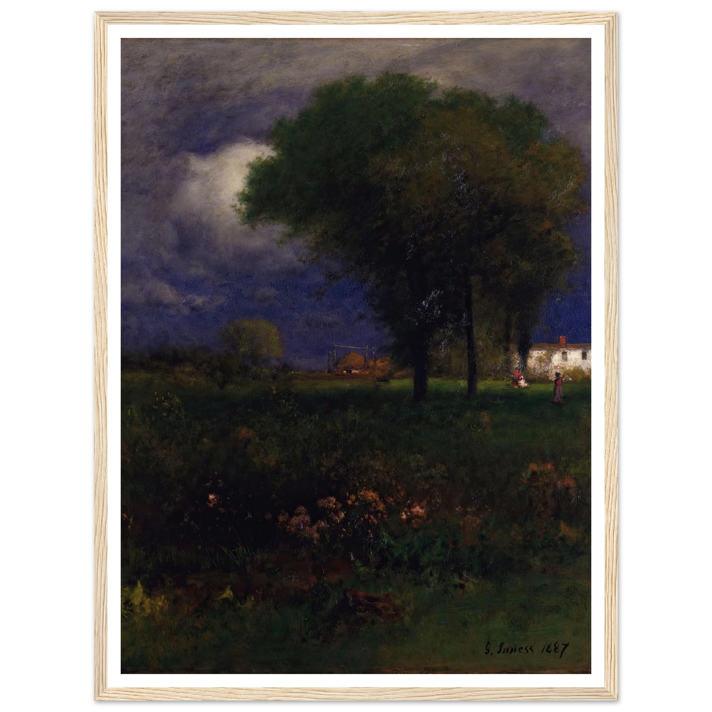 September Afternoon (1887) Art Print | George Inness - Framed Poster - 30x40 cm / 12x16″ - Black frame