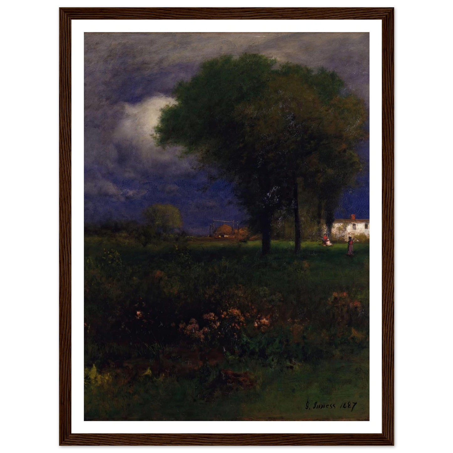 September Afternoon (1887) Art Print | George Inness - Framed Poster - 30x40 cm / 12x16″ - Black frame