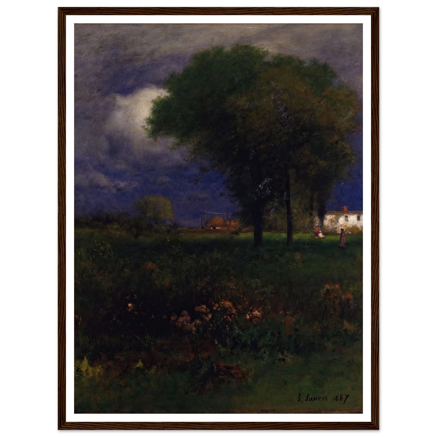 September Afternoon (1887) Art Print | George Inness - Framed Poster - 30x40 cm / 12x16″ - Black frame