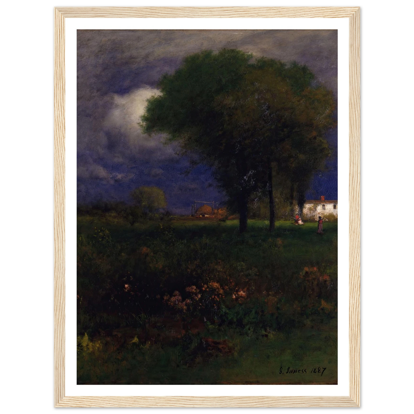 September Afternoon (1887) Art Print | George Inness - Framed Poster - 30x40 cm / 12x16″ - Black frame