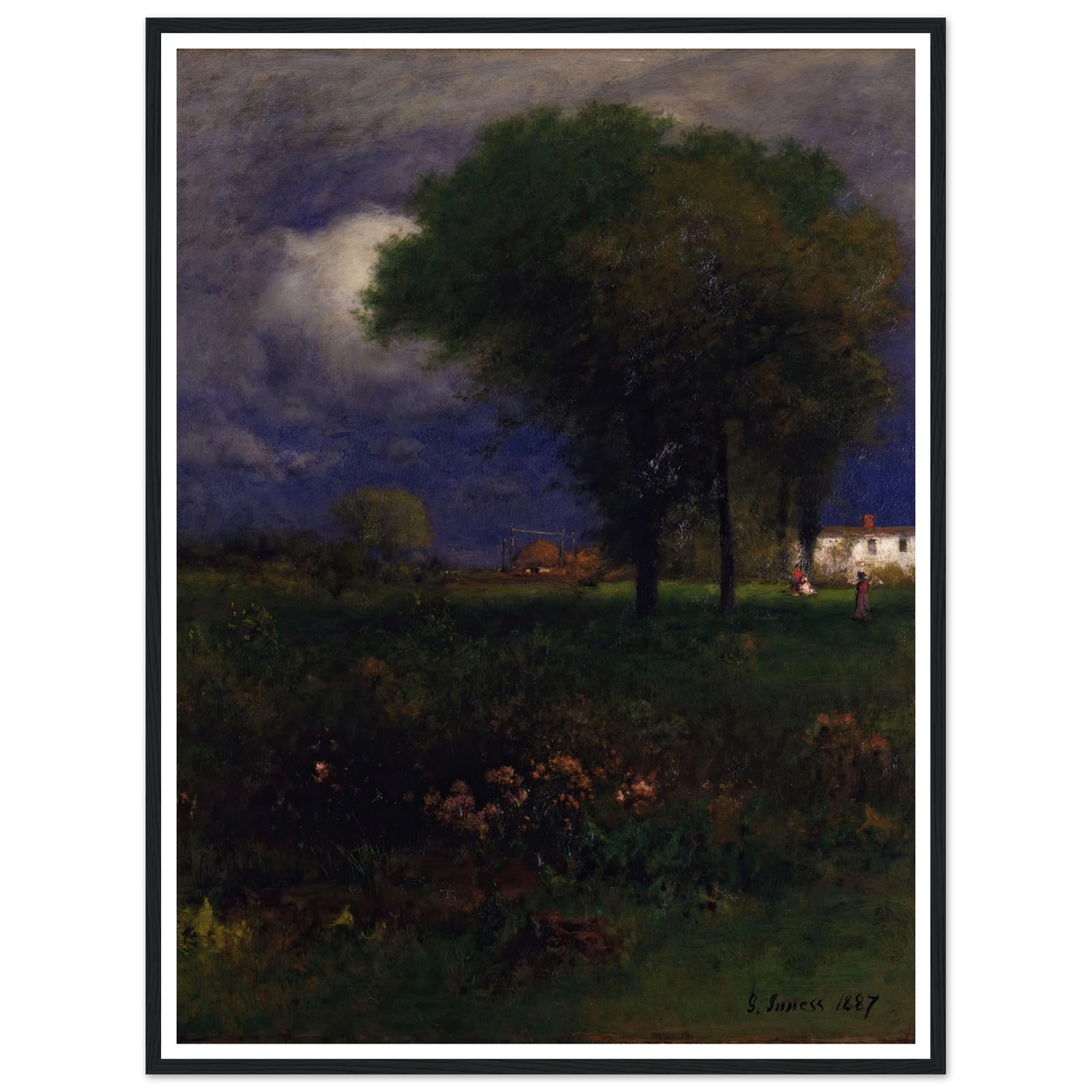September Afternoon (1887) Art Print | George Inness - Framed Poster - 30x40 cm / 12x16″ - Black frame