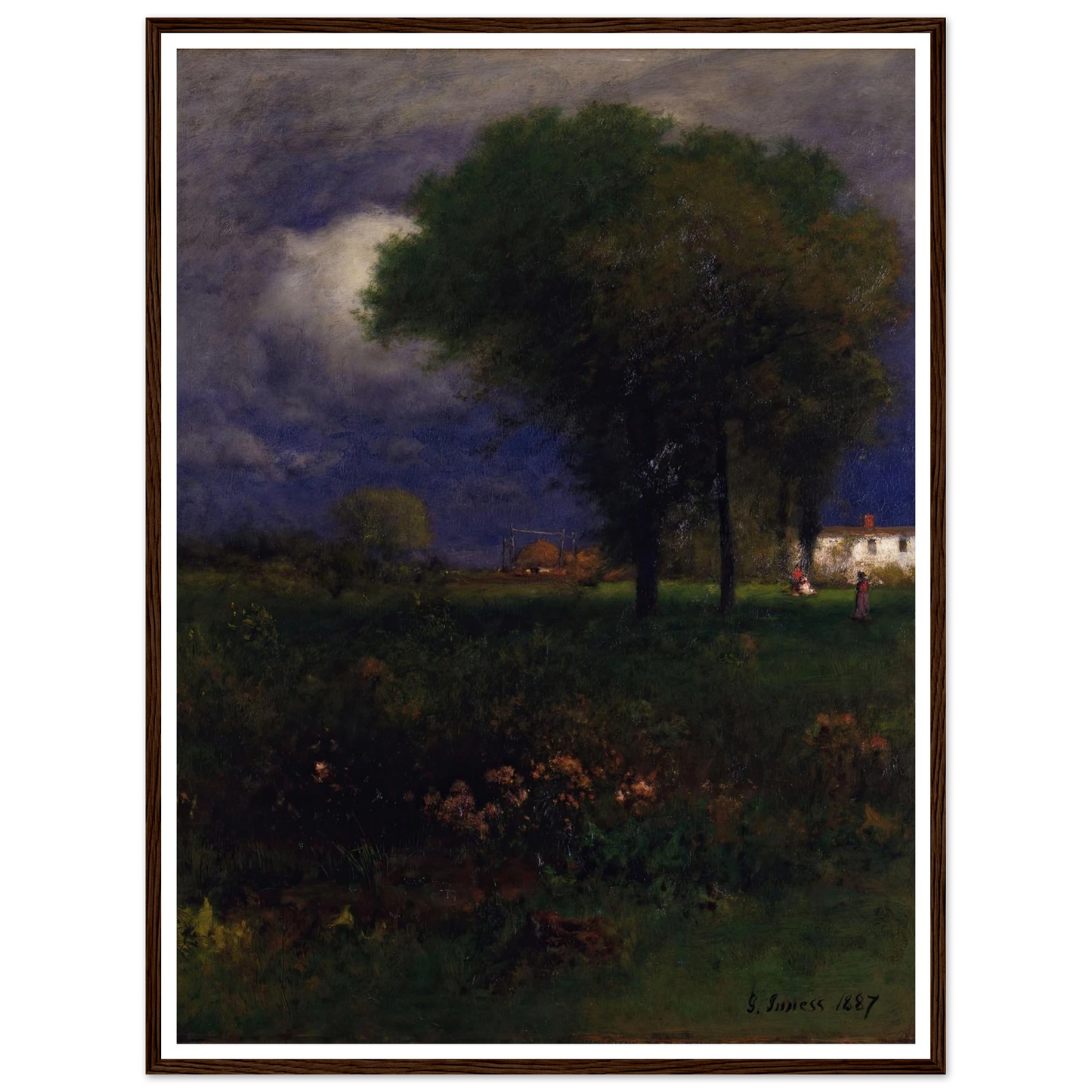 September Afternoon (1887) Art Print | George Inness - Framed Poster - 30x40 cm / 12x16″ - Black frame