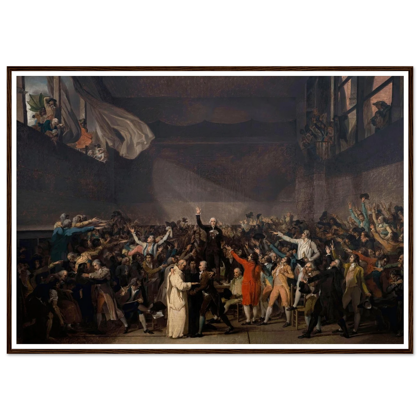 Serment Du Jeu De Paume, Le 20 Juin 1789 (1791) Art Print | Jacques Louis David - Framed Poster - 30x40 cm / 12x16″ - Black frame