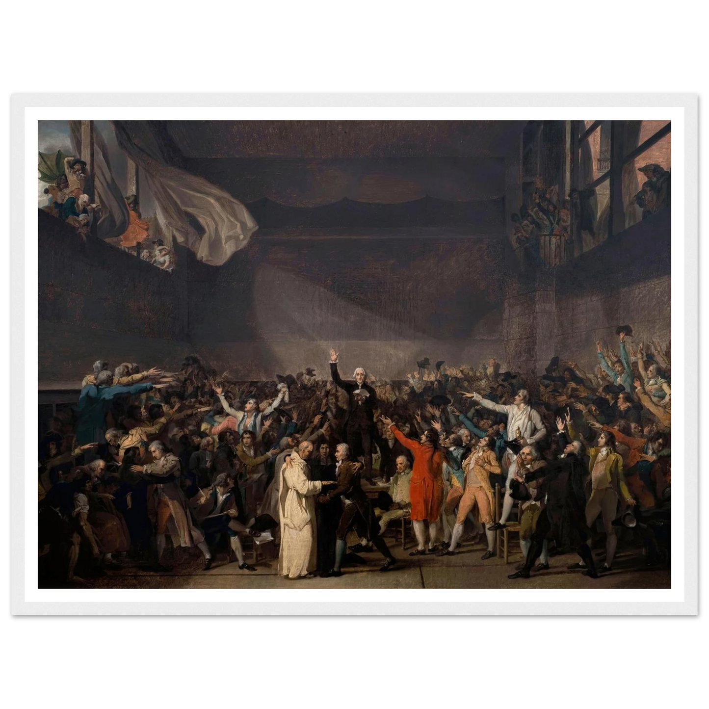 Serment Du Jeu De Paume, Le 20 Juin 1789 (1791) Art Print | Jacques Louis David - Framed Poster - 30x40 cm / 12x16″ - Black frame