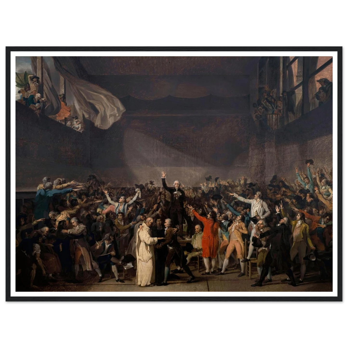 Serment Du Jeu De Paume, Le 20 Juin 1789 (1791) Art Print | Jacques Louis David - Framed Poster - 30x40 cm / 12x16″ - Black frame