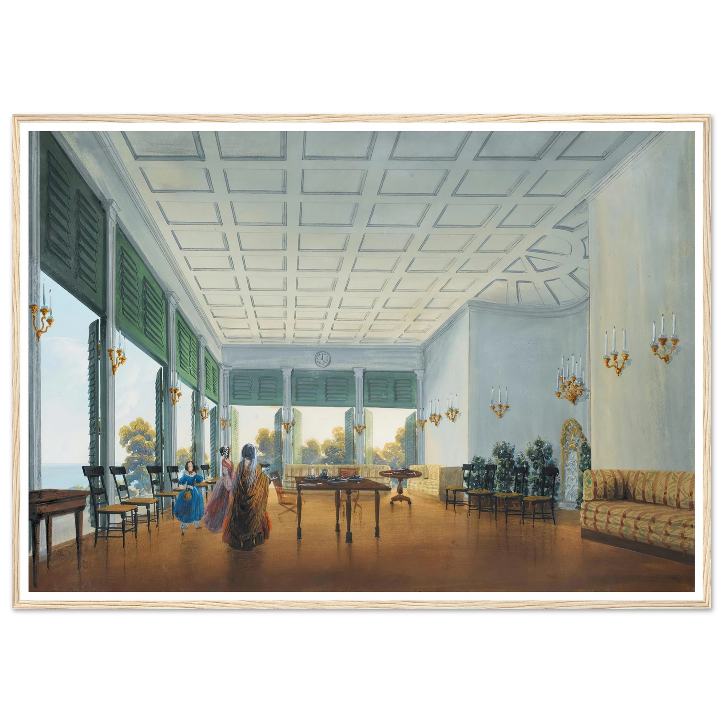 Seven Views Of Miskhor In The Crimea Ii (1841-1842) Art Print | Carlo Bossoli - Framed Poster - 30x40 cm / 12x16″ - Black frame