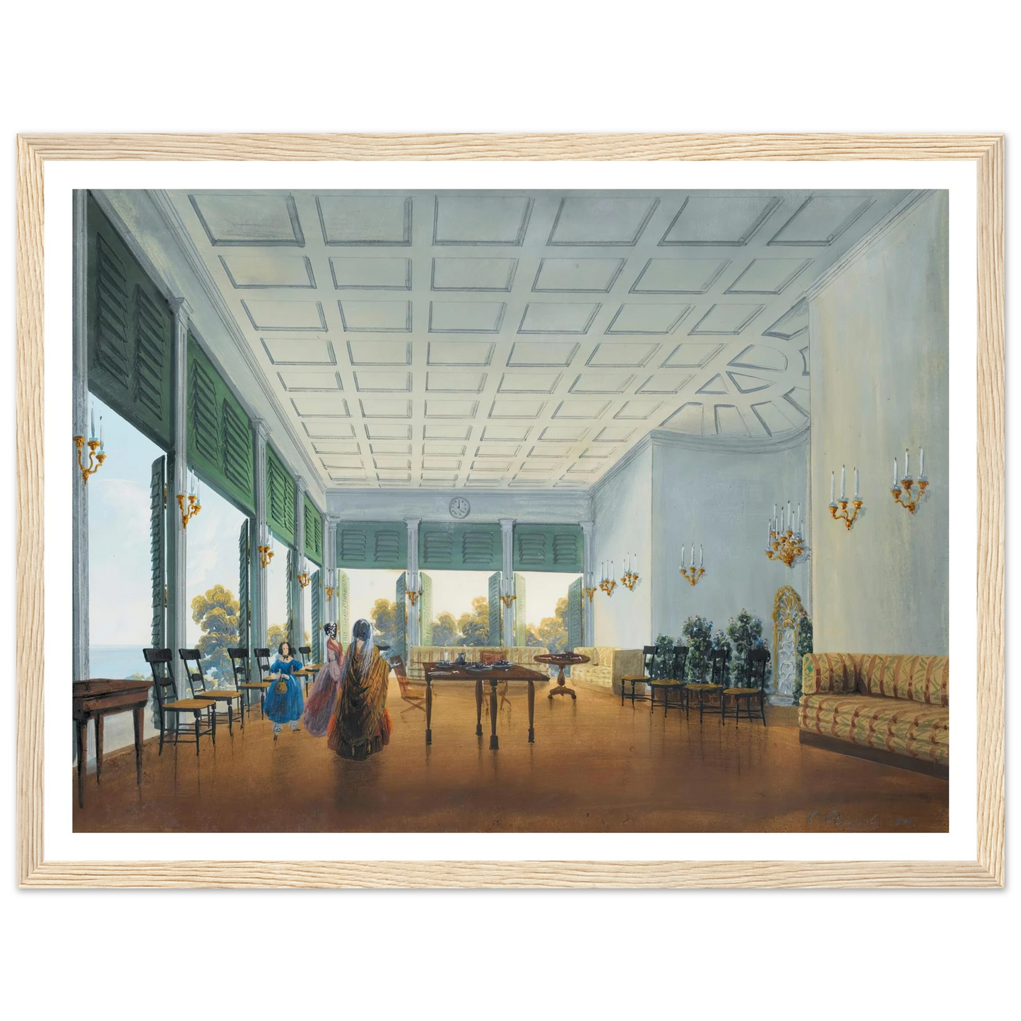 Seven Views Of Miskhor In The Crimea Ii (1841-1842) Art Print | Carlo Bossoli - Framed Poster - 30x40 cm / 12x16″ - Black frame