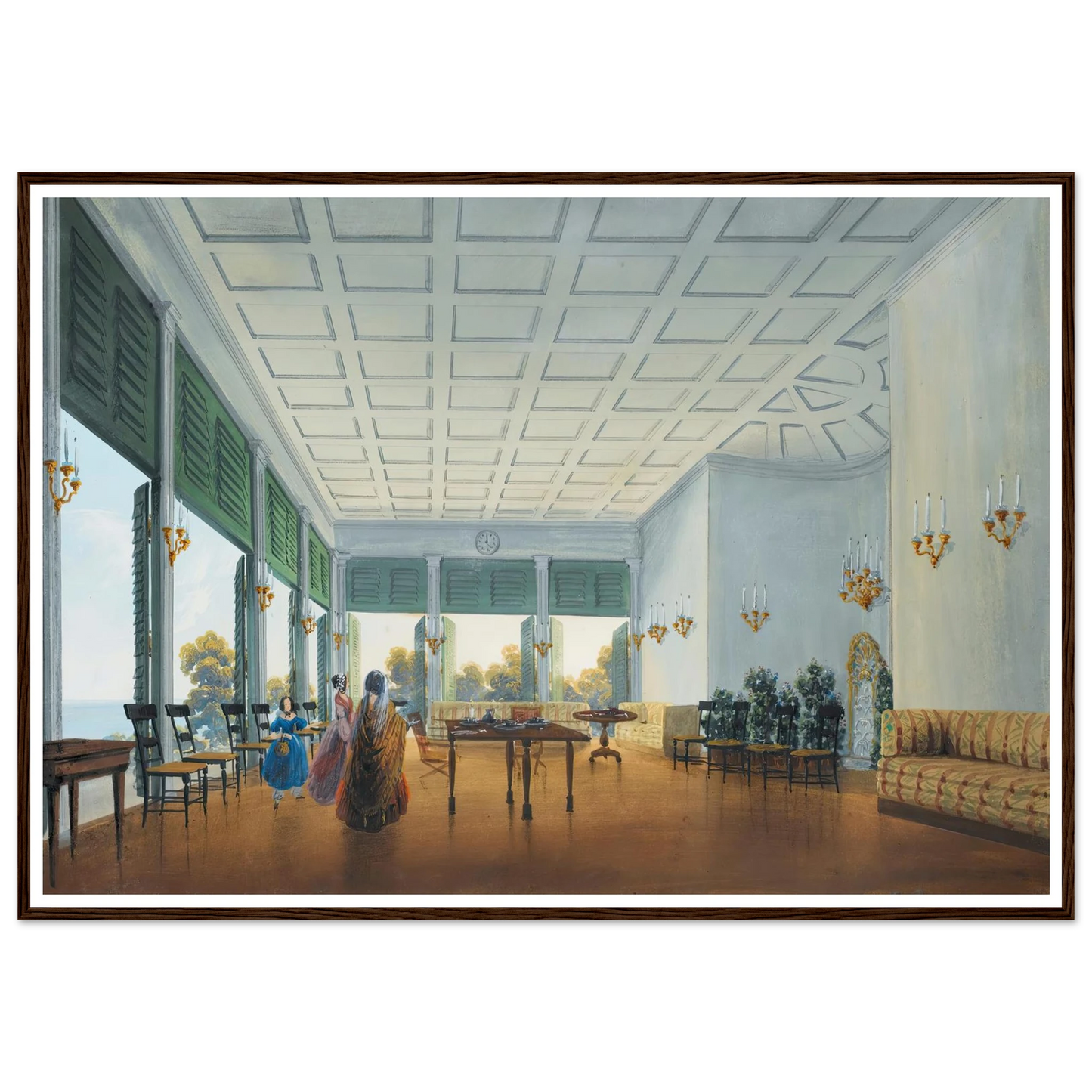 Seven Views Of Miskhor In The Crimea Ii (1841-1842) Art Print | Carlo Bossoli - Framed Poster - 30x40 cm / 12x16″ - Black frame