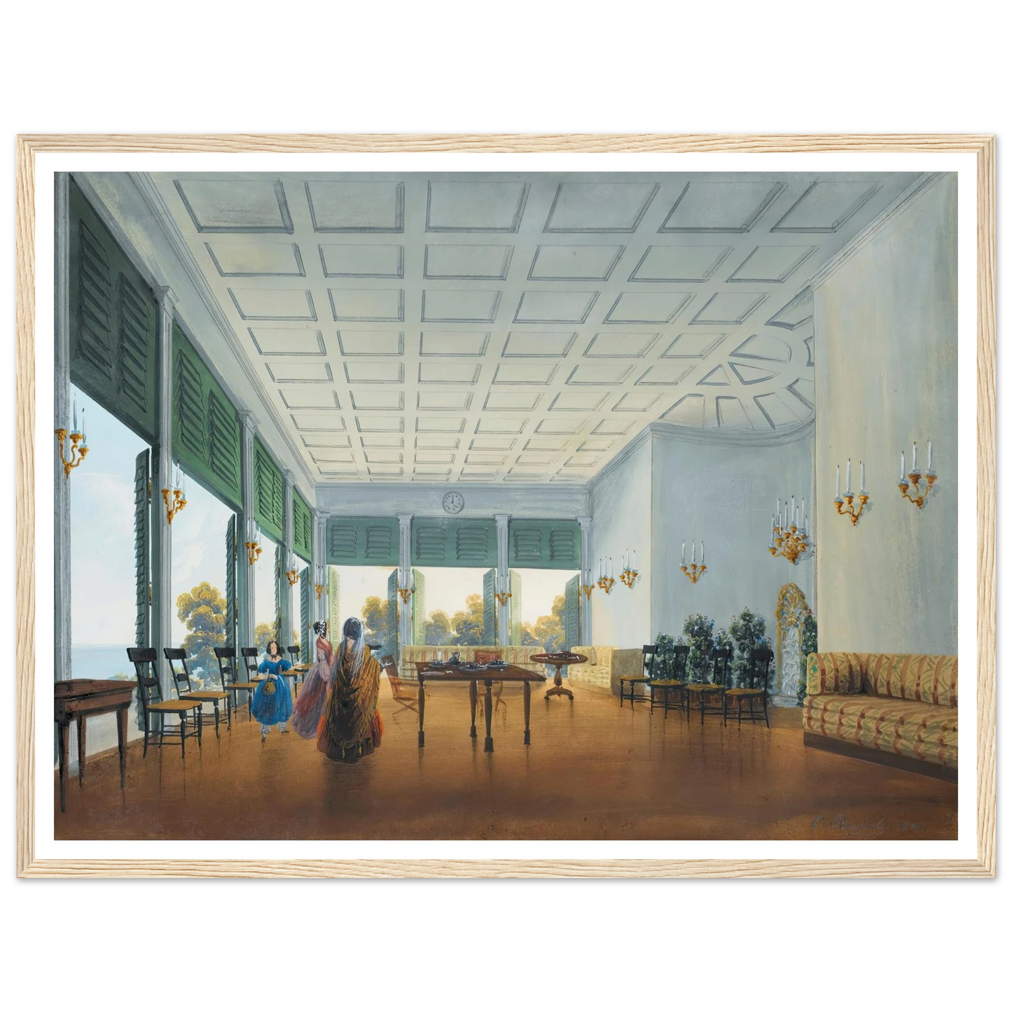 Seven Views Of Miskhor In The Crimea Ii (1841-1842) Art Print | Carlo Bossoli - Framed Poster - 30x40 cm / 12x16″ - Black frame