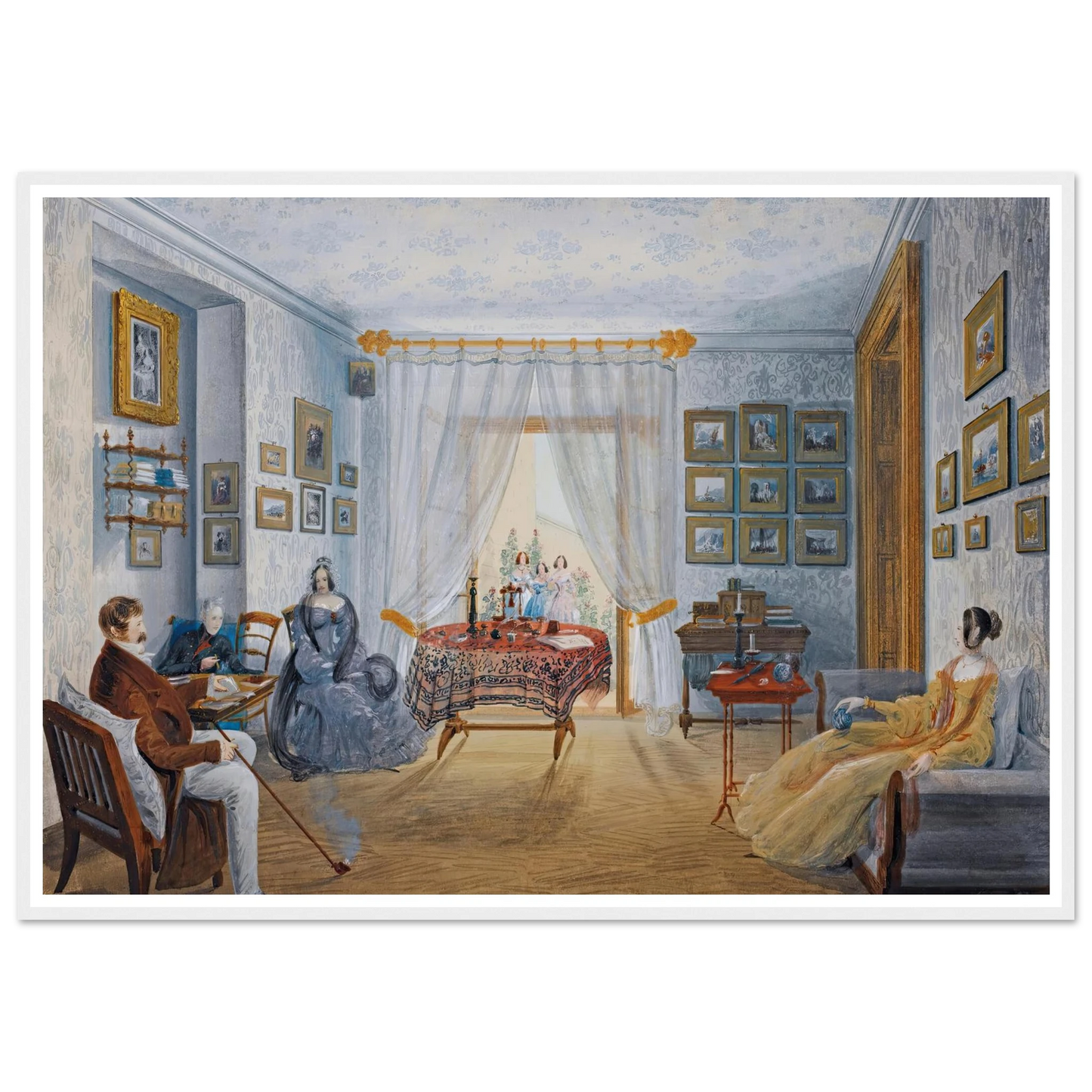 Seven Views Of Miskhor In The Crimea Iii (1841-1842) Art Print | Carlo Bossoli - Framed Poster - 30x40 cm / 12x16″ - Black frame